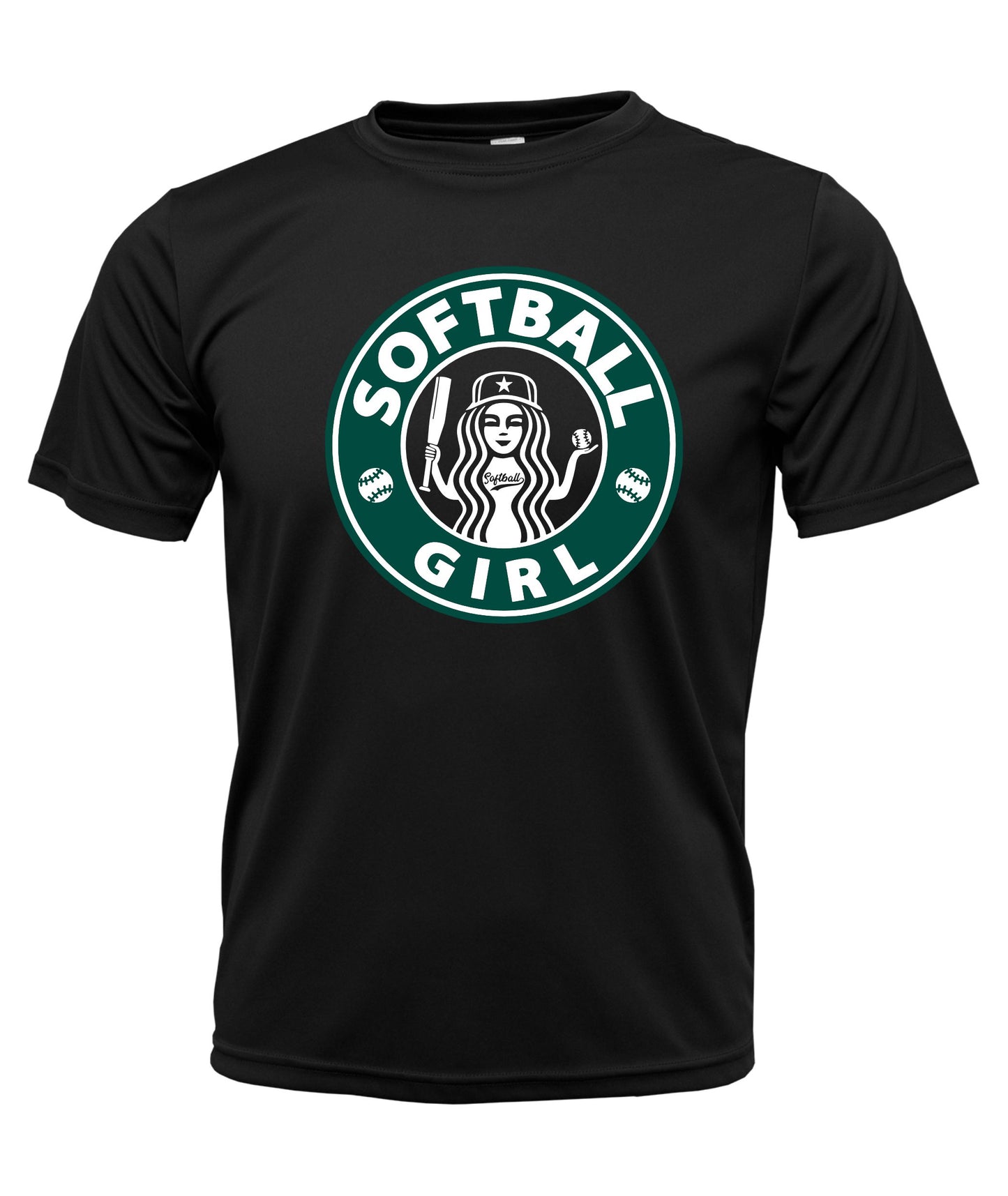 Softball Girl Short Sleeve Cotton T-Shirt