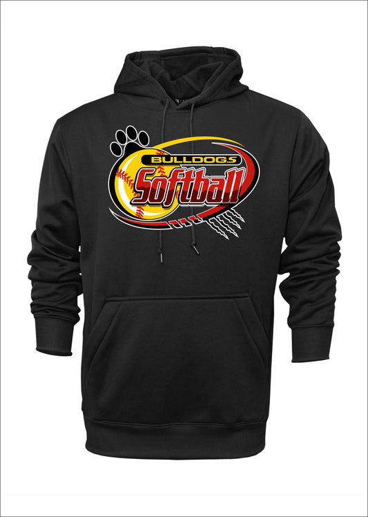 BULLDOG SOFTBALL POLYESTER HOODIE