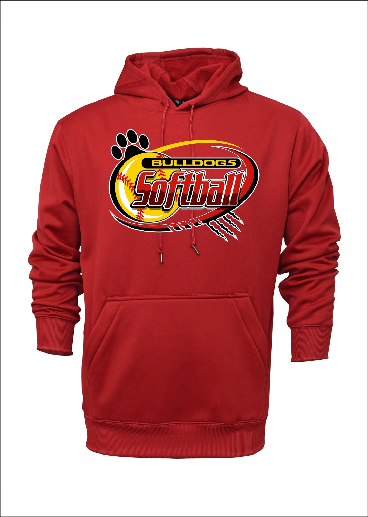 BULLDOG SOFTBALL POLYESTER HOODIE