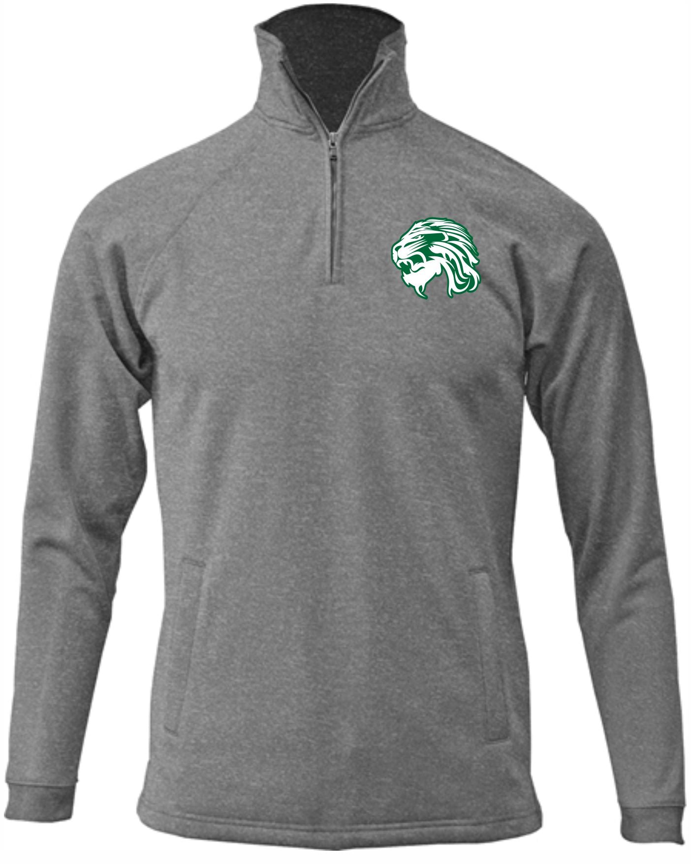 Spring Baseball Embroidered Lion 1/4 Zip-Up Jacket