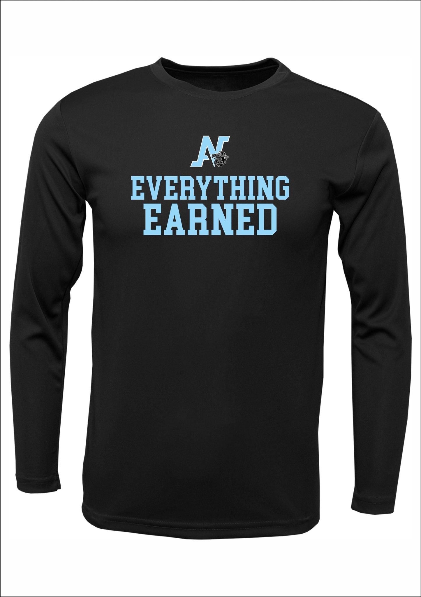 New Age Baseball "Everything Earned" Long Sleeve Cotton T-shirt