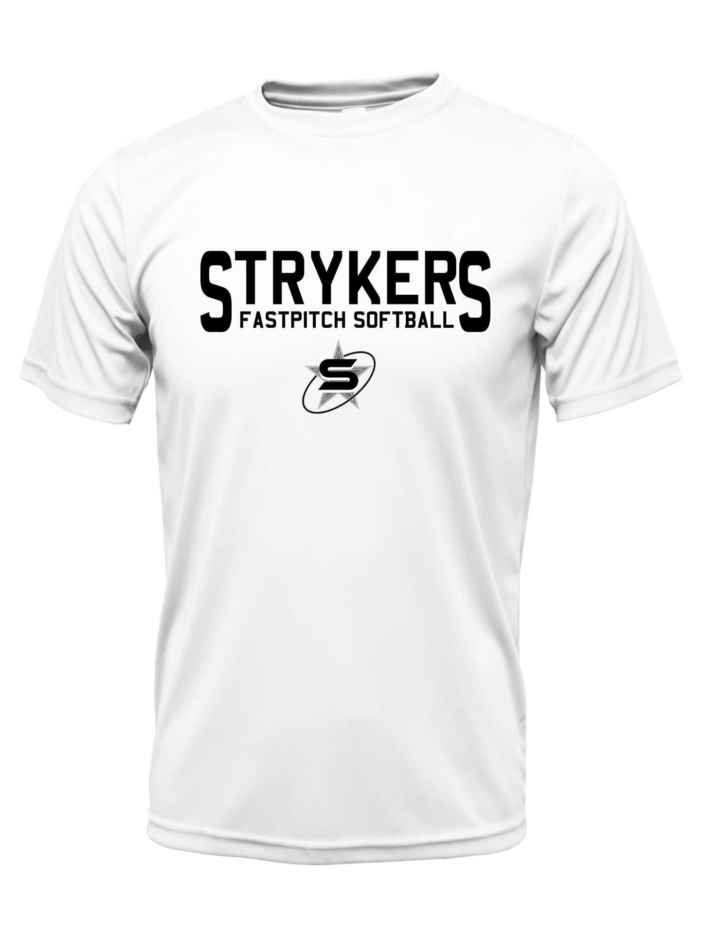 Strykers Short Sleeve Dri-Fit Blk Grey Wht No Outline