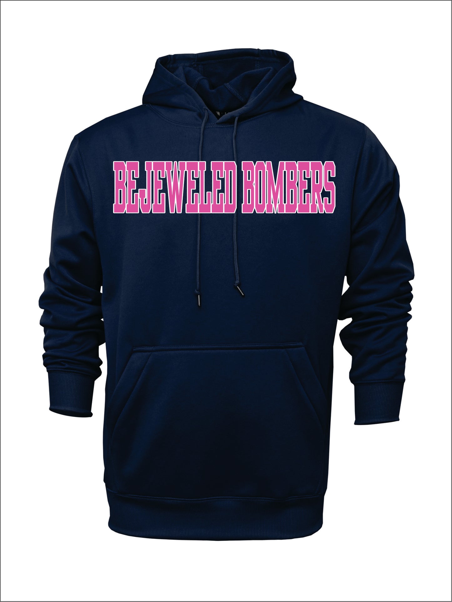 BEJEWLED BOMBERS BLUE COTTON HOODIE