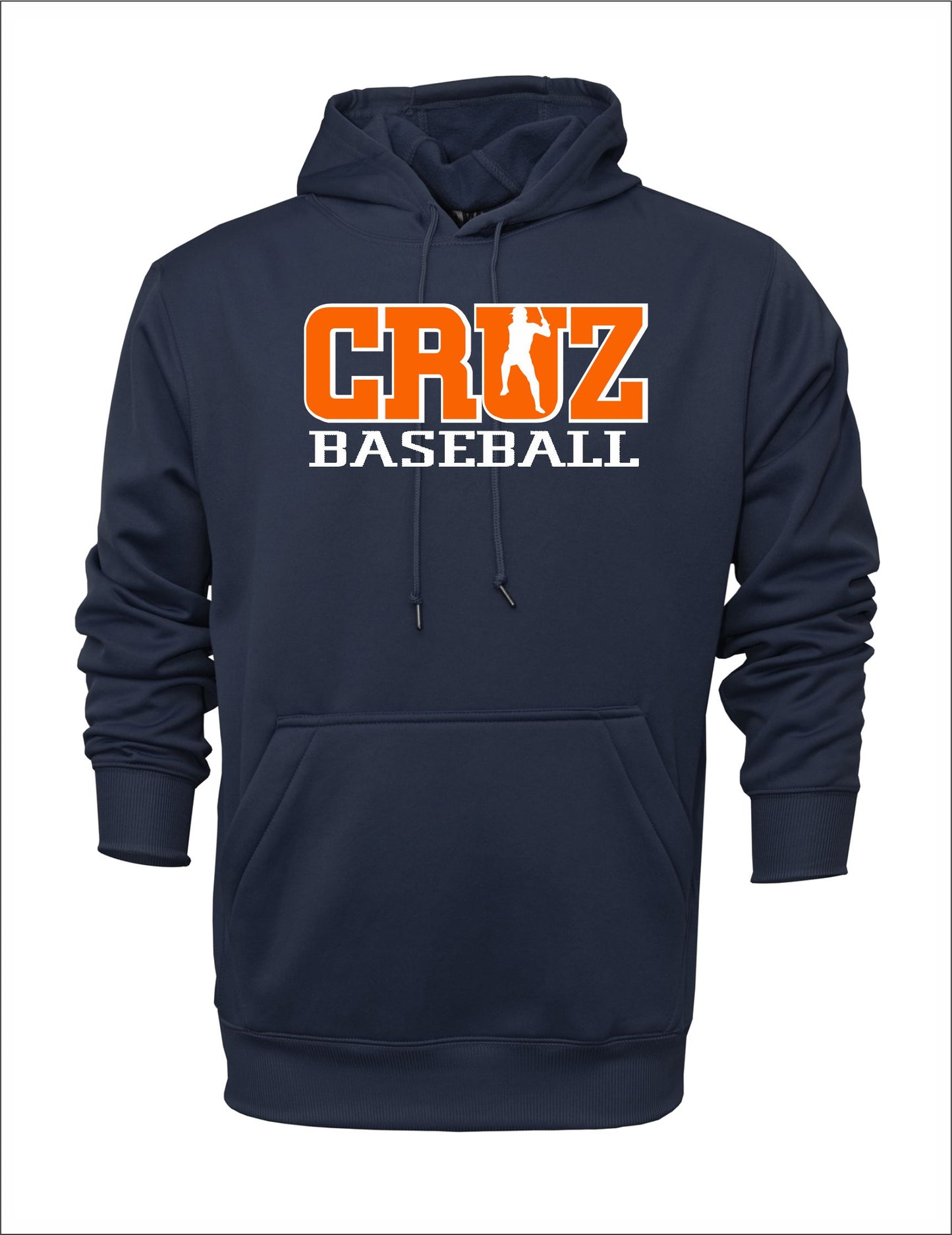 Cruz Baseball Polyester Hoodie w/ Player Number
