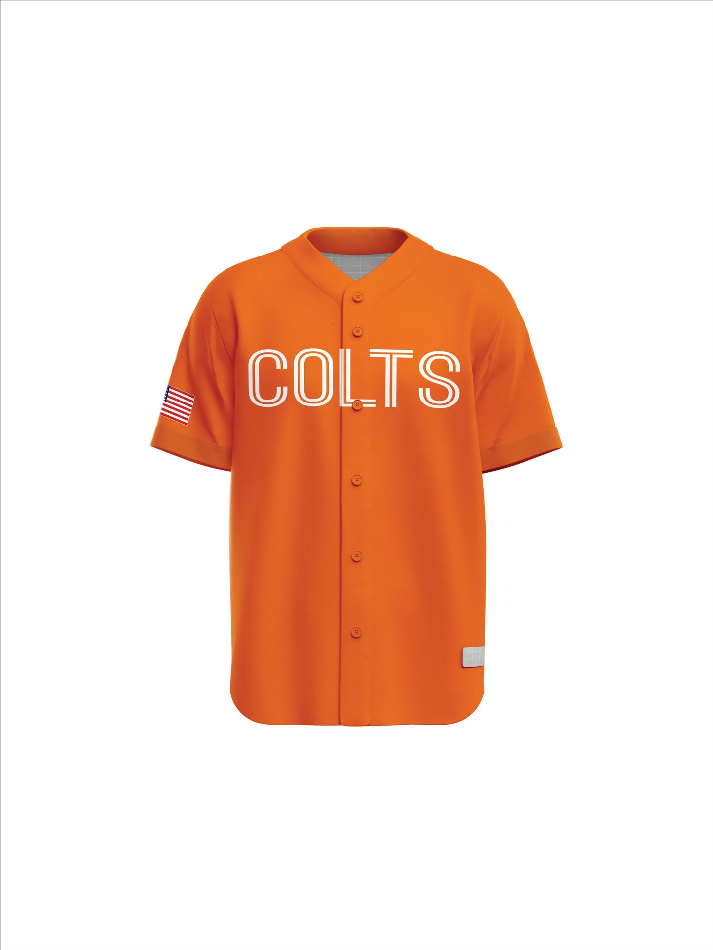 Orange Full Button Jersey