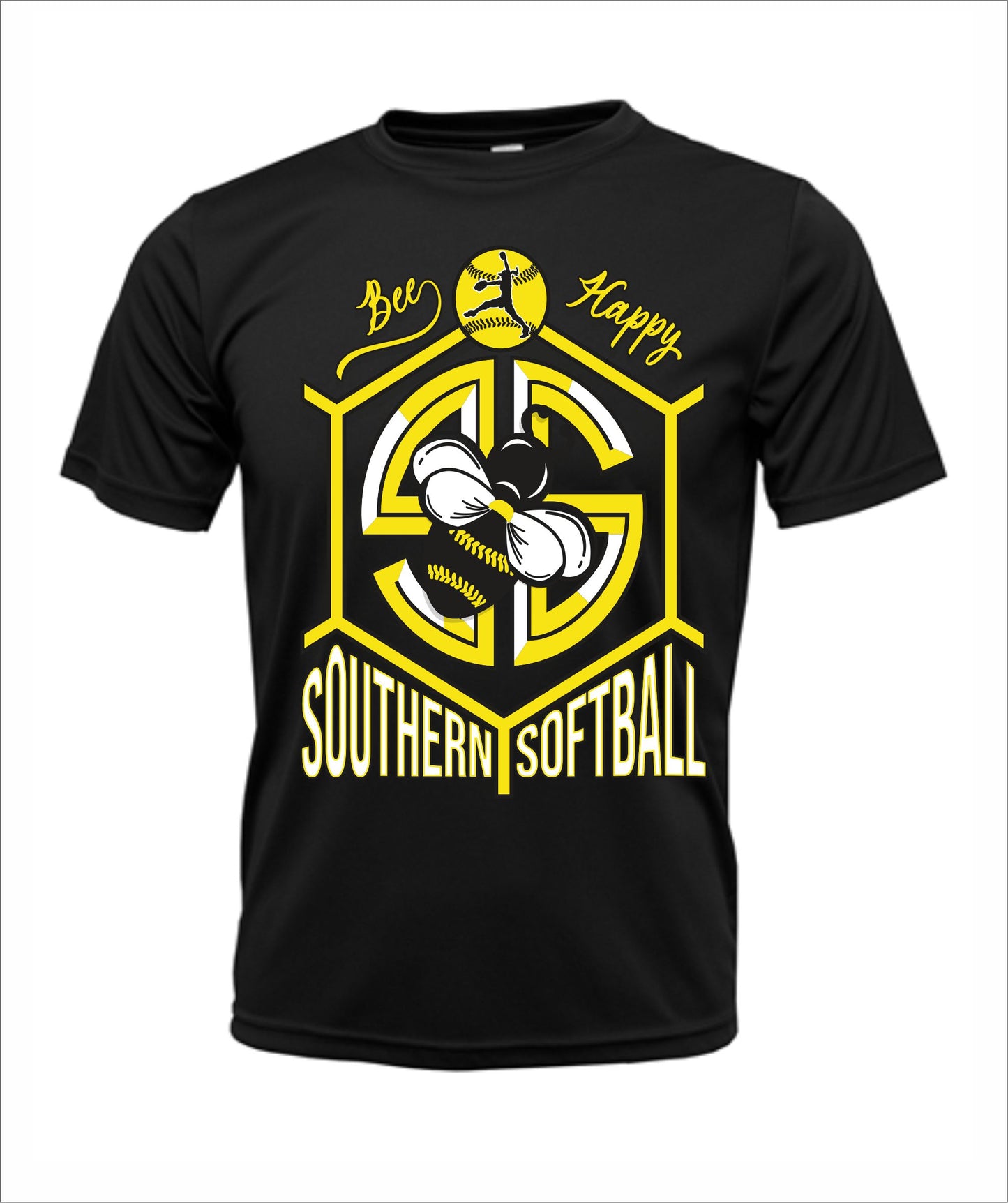 Southern Softball "Bee Happy" Cotton T-Shirt