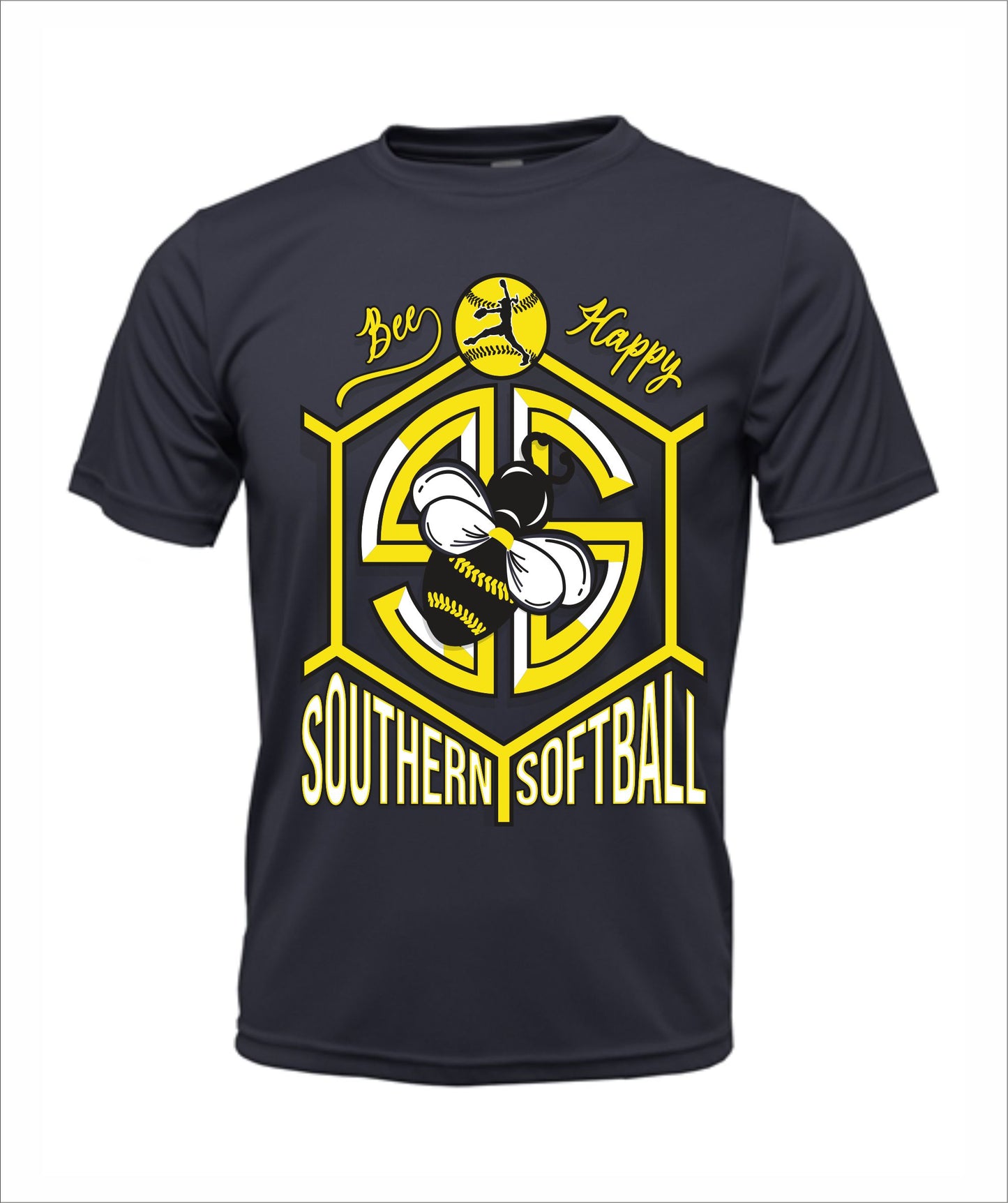Southern Softball "Bee Happy" Cotton T-Shirt