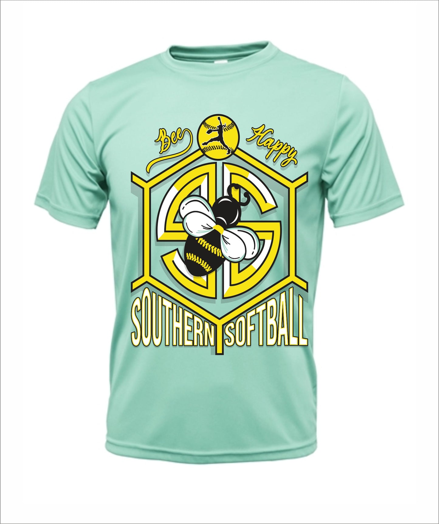 Southern Softball "Bee Happy" Cotton T-Shirt