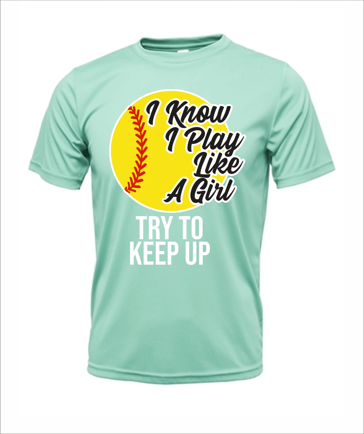 Softball "Play Like a Girl" Cotton T-Shirt