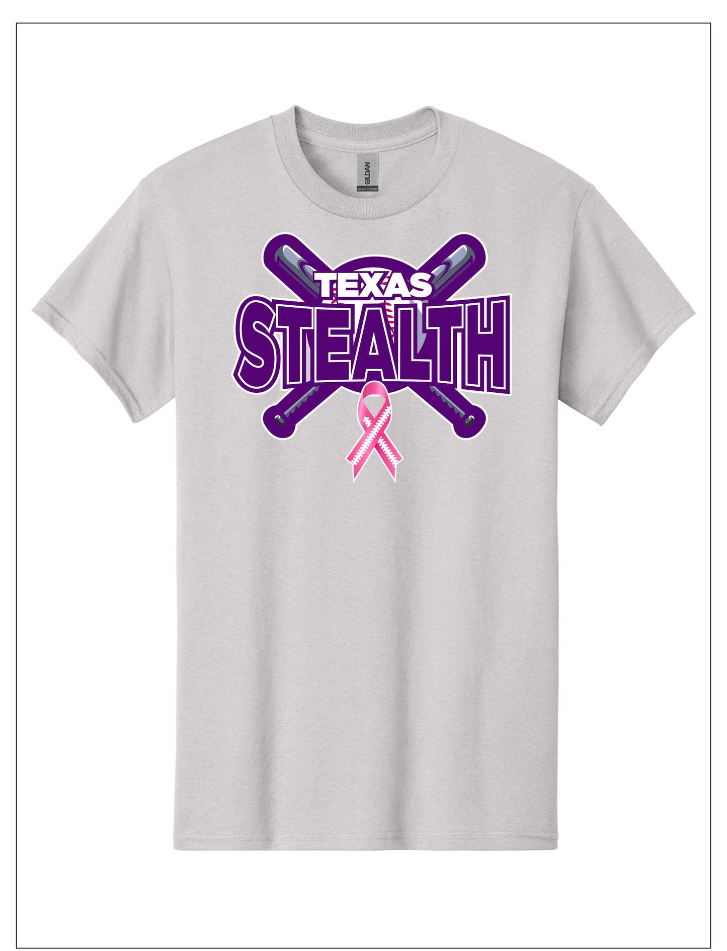 Stealth Crossed Bats 100% Cotton Cancer Tee