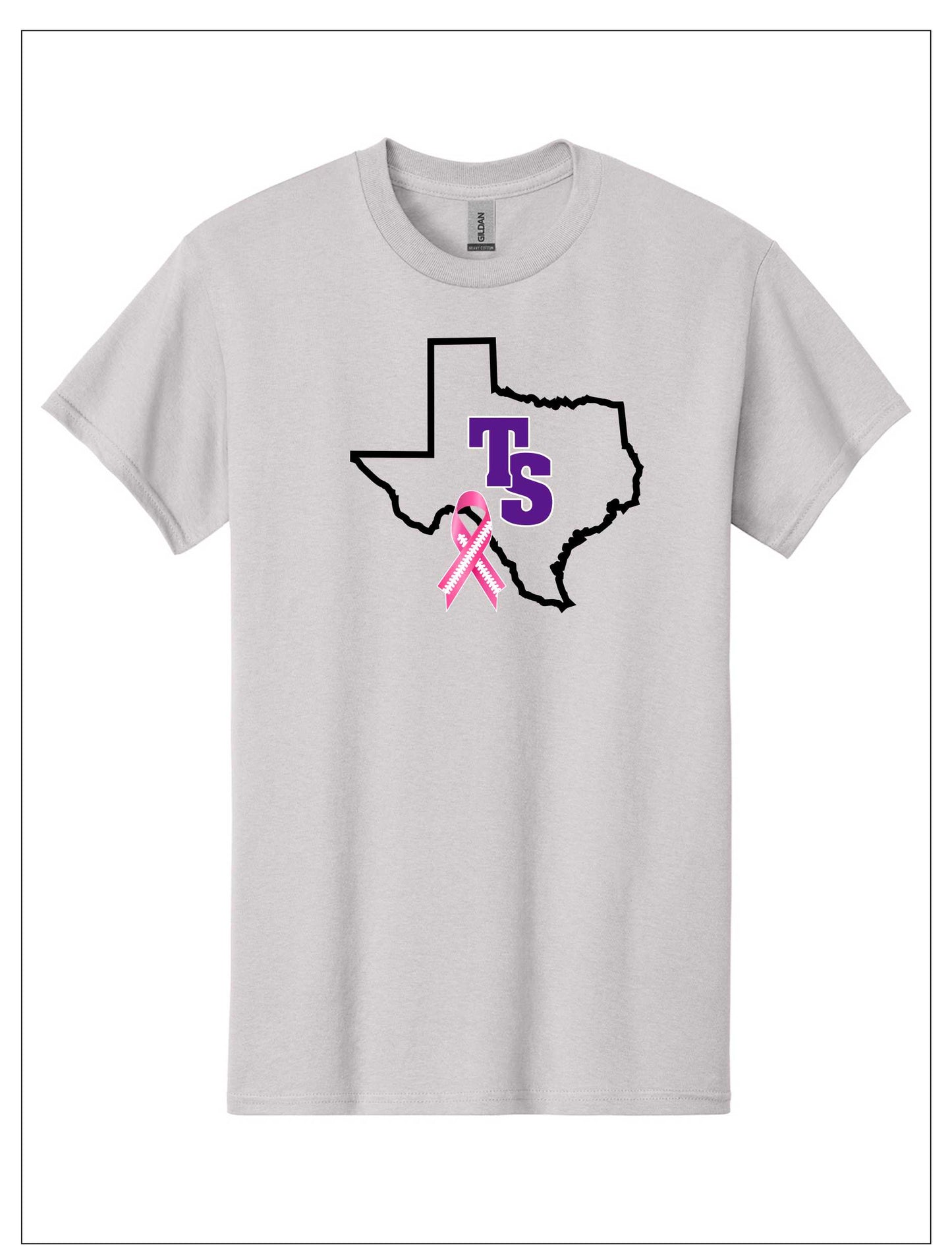 Stealth Texas Map 100% Cotton Cancer Tee