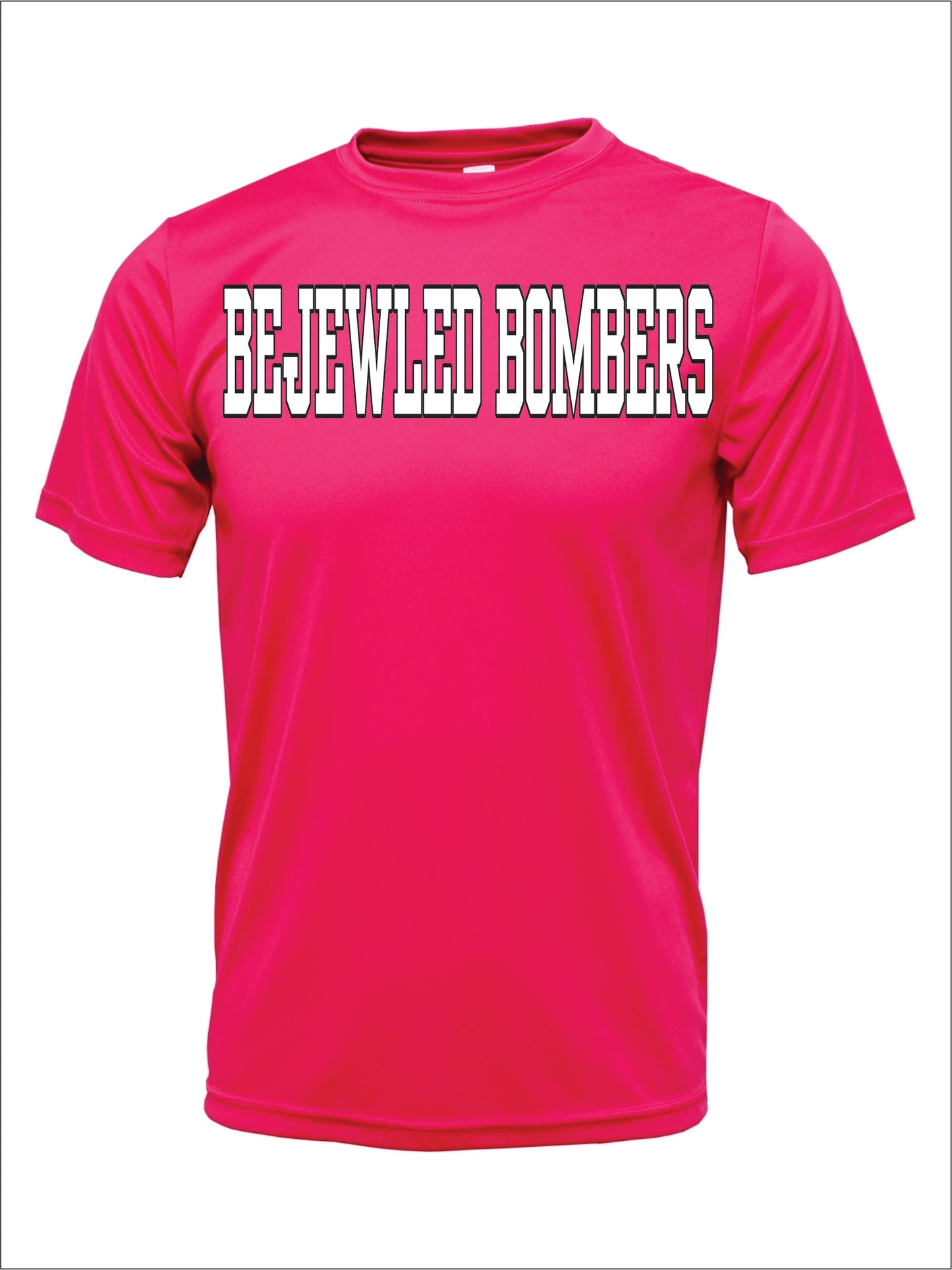BEJEWLED BOMBERS PINK DRI-FIT SHIRT