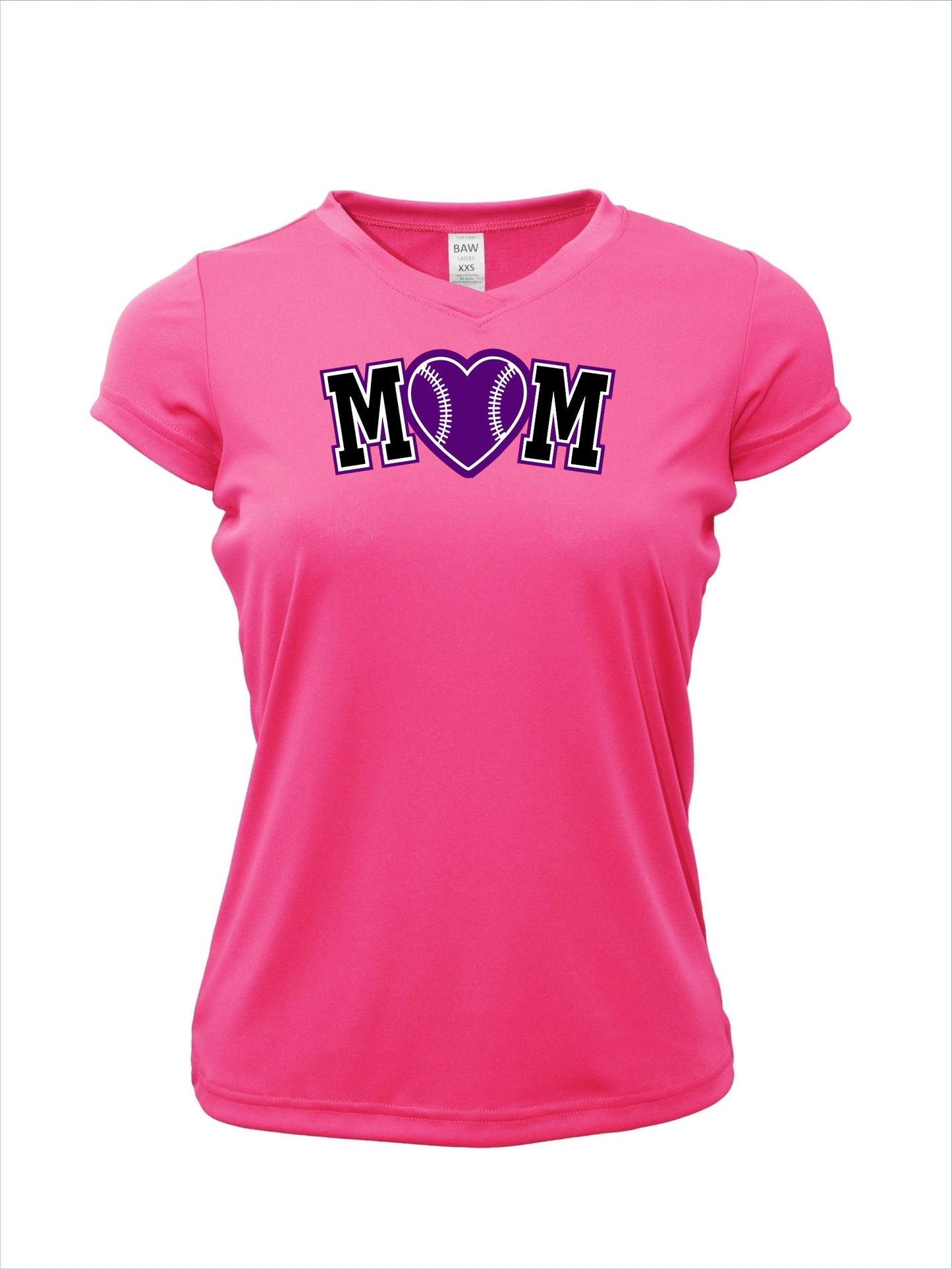 TS Baseball Mom Short Sleeve V-Neck Dri-Fit T-Shirt