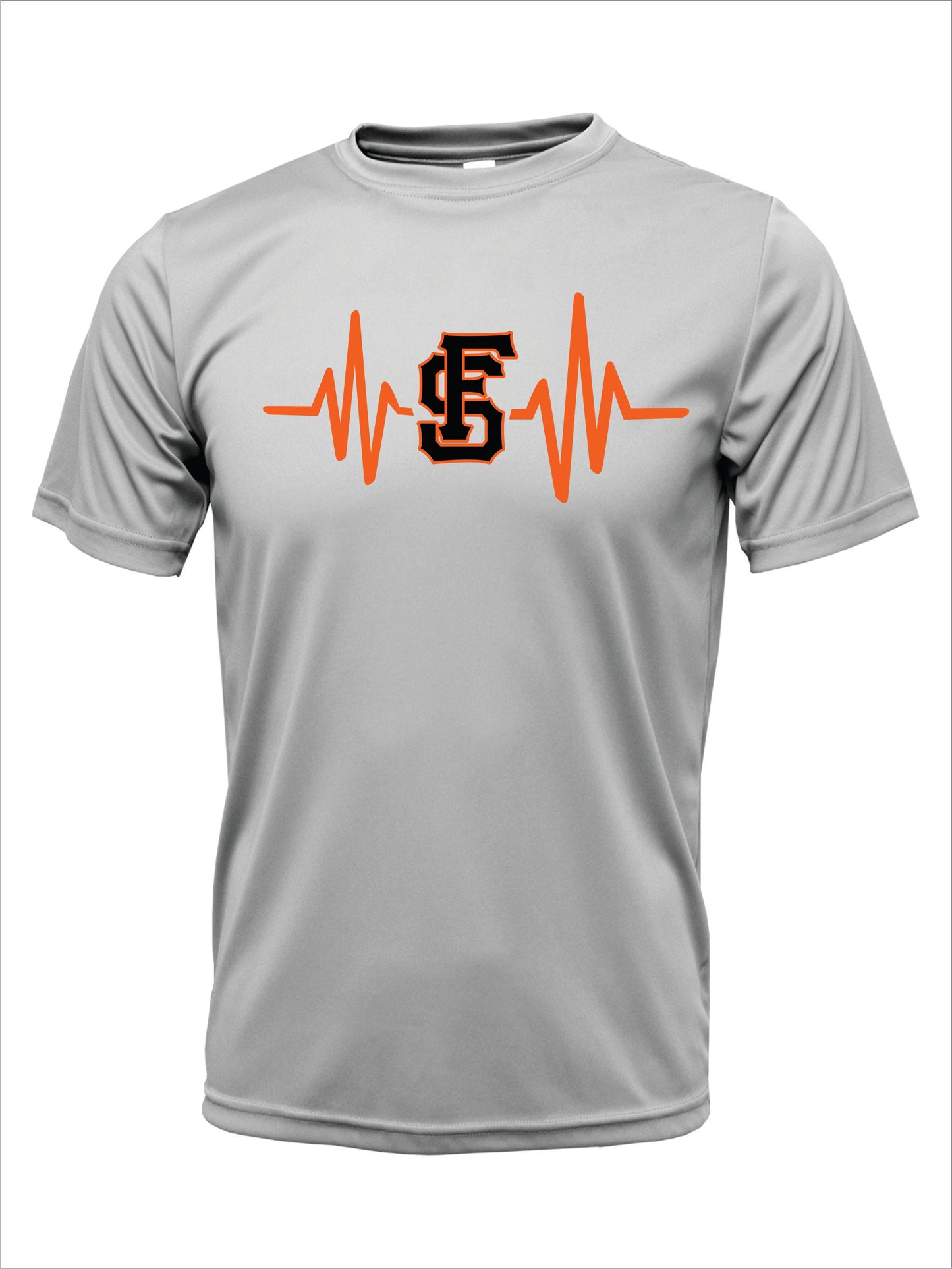 4Seam Baseball Heartbeat Short Sleeve Cotton T-shirt