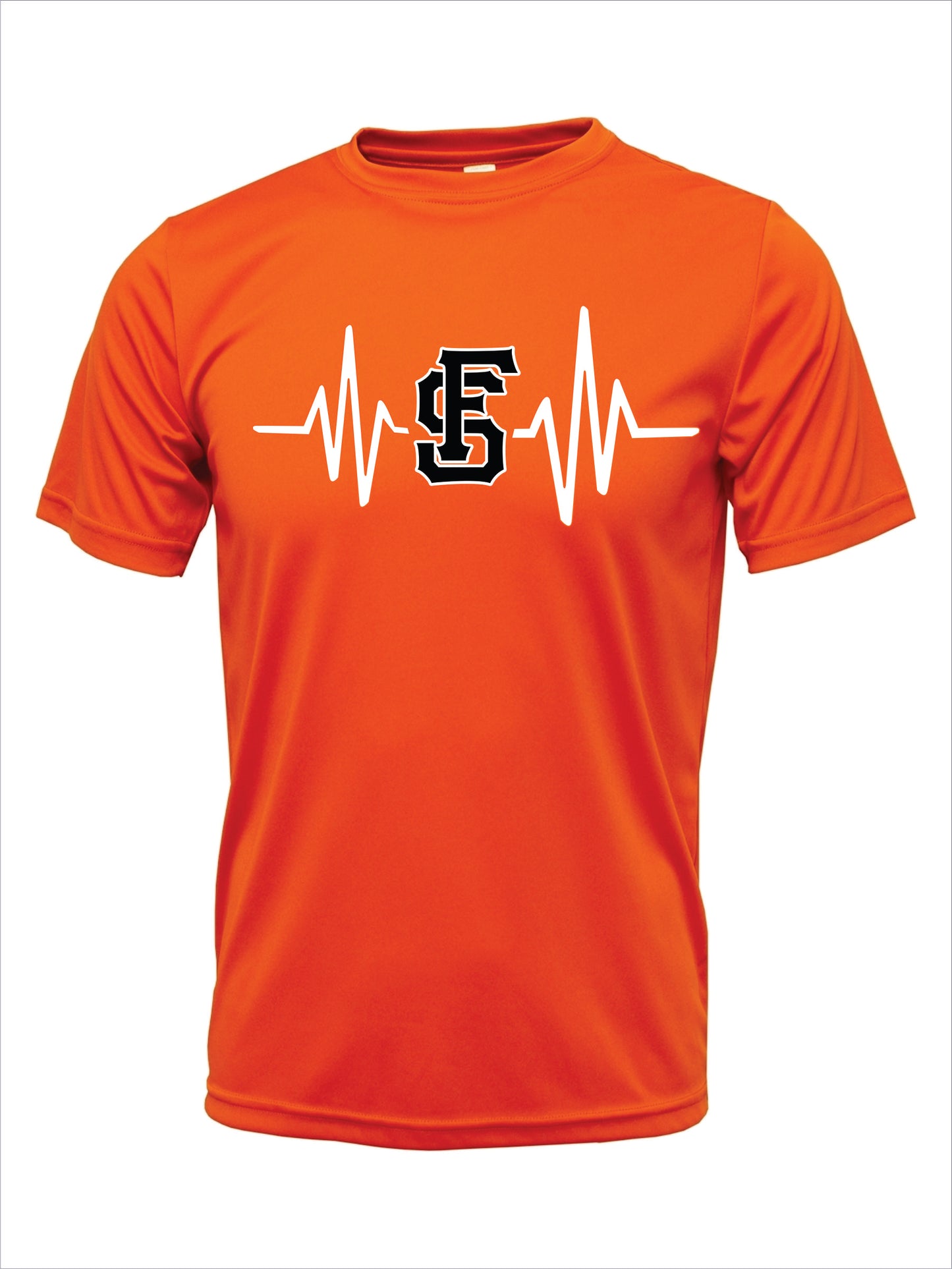 4Seam Baseball Heartbeat Short Sleeve Cotton T-shirt