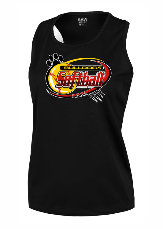 BULLDOG SOFTBALL RACER BACK TANK DRI-FIT