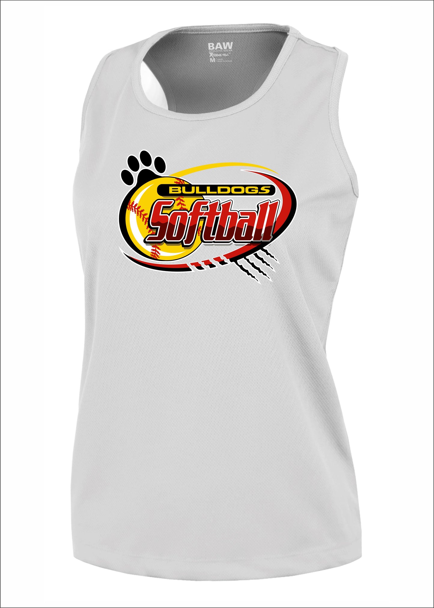BULLDOG SOFTBALL RACER BACK TANK DRI-FIT