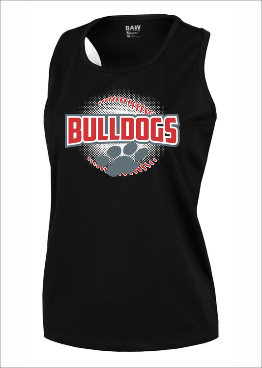 BULLDOG PAWS LOGO RACER BACK TANK DRI-FIT