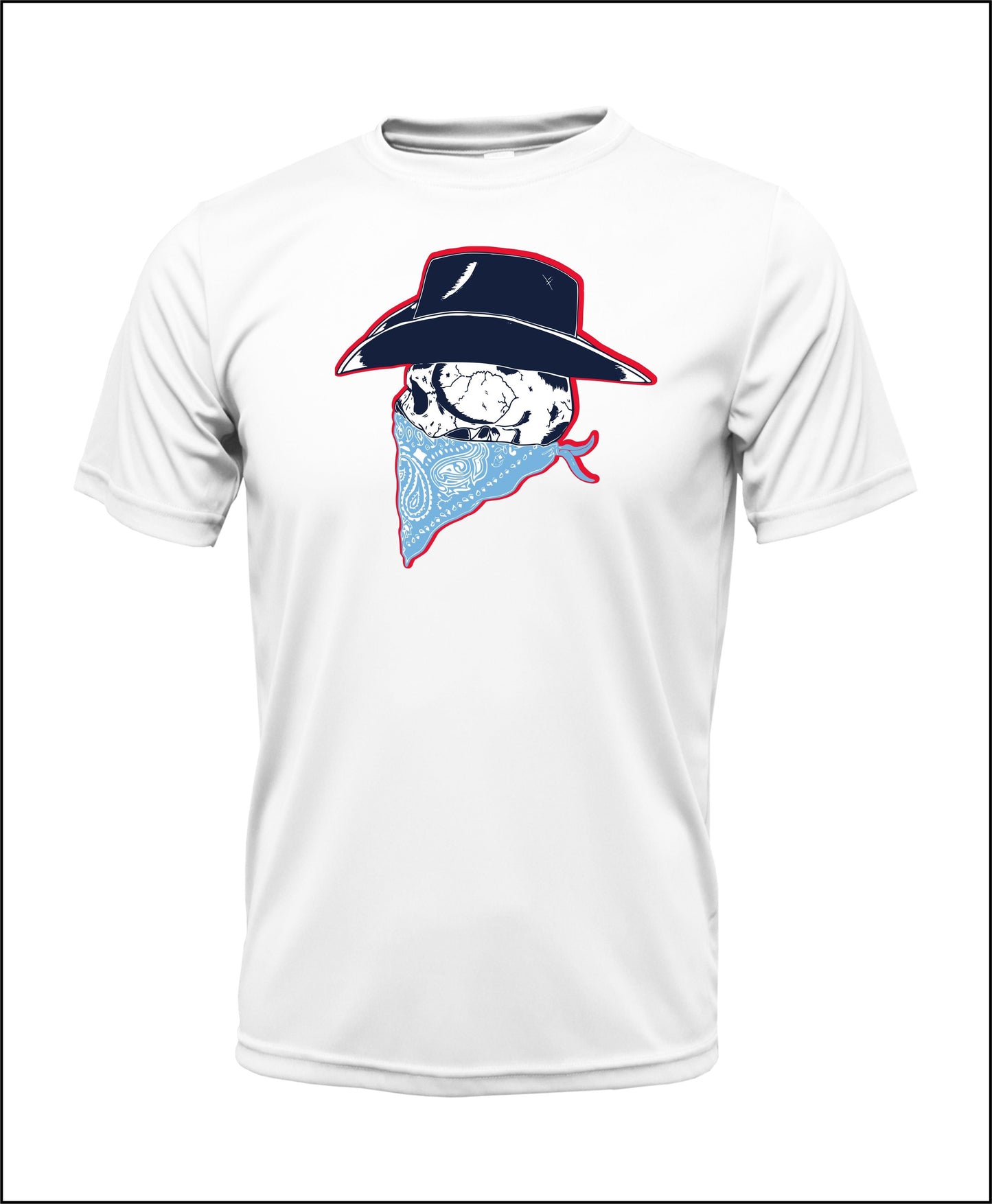 TX BLUES SKULL LOGO COTTON T-SHIRT