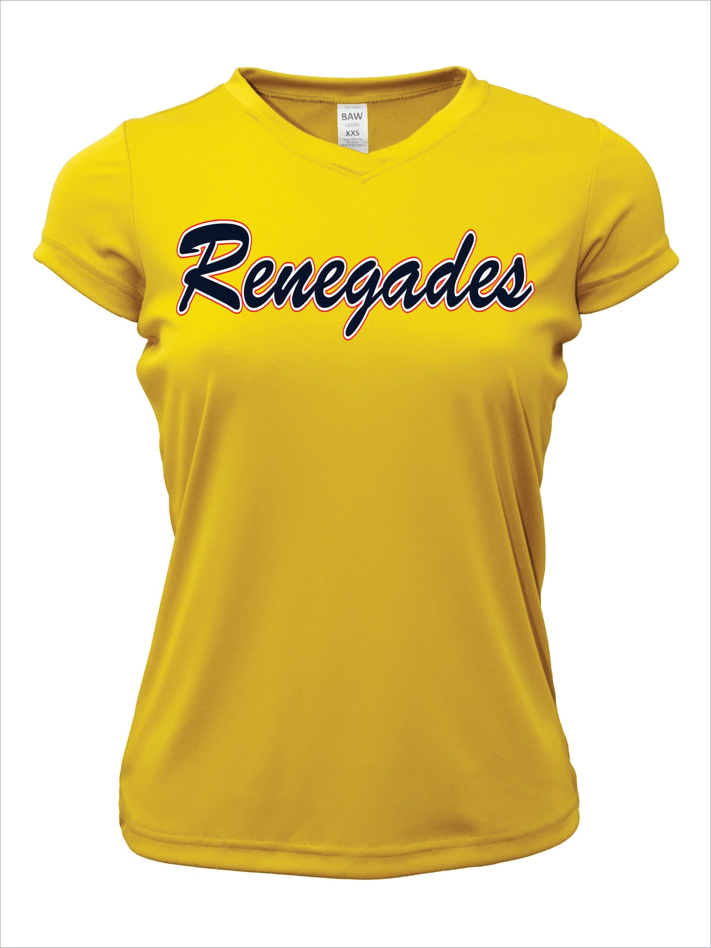 Renegades Baseball Ladies Short Sleeve V-Neck Dri-Fit T-Shirt