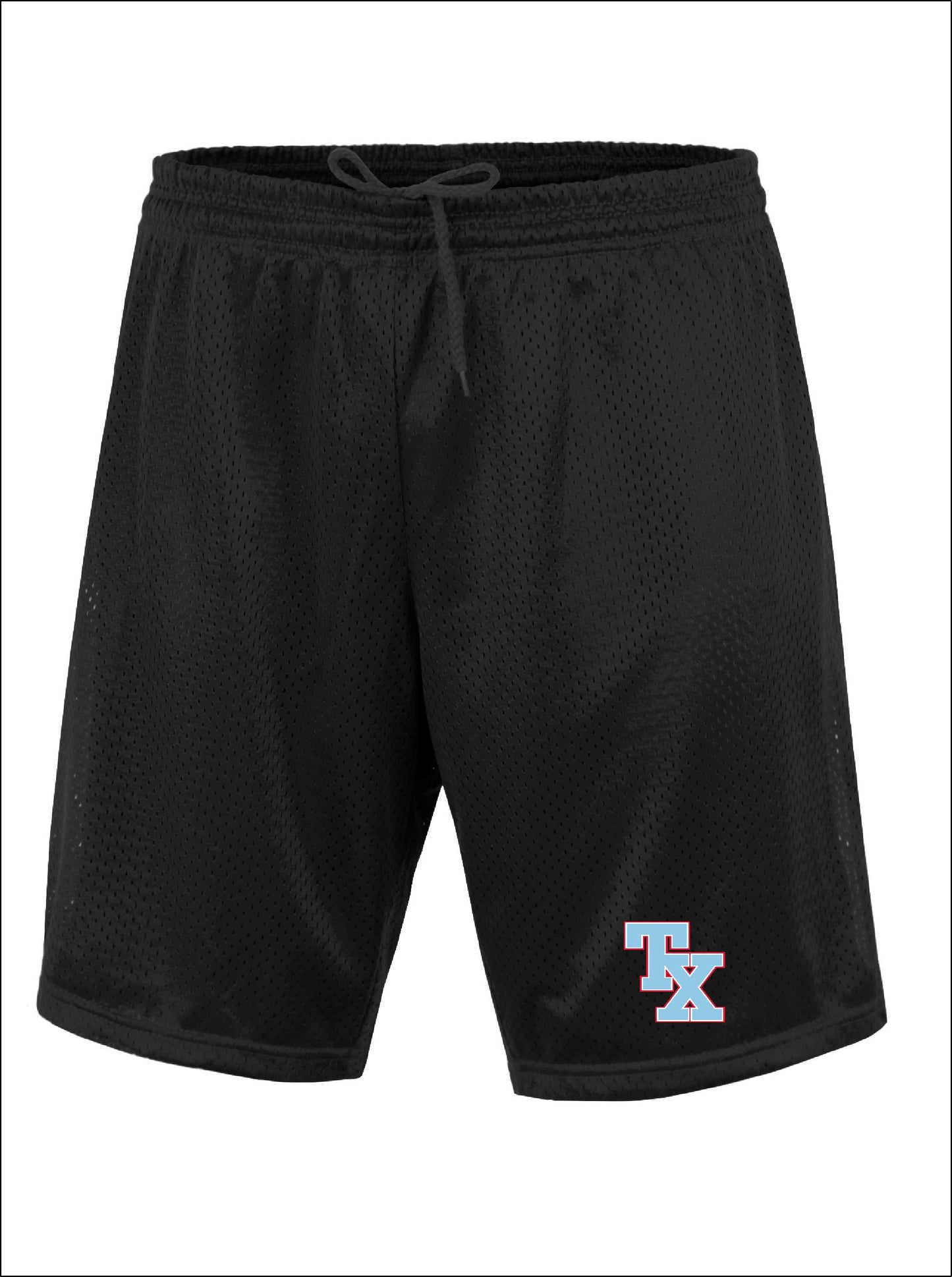 TX BLUES EMBROIDERED DRAWSTRING SHORTS