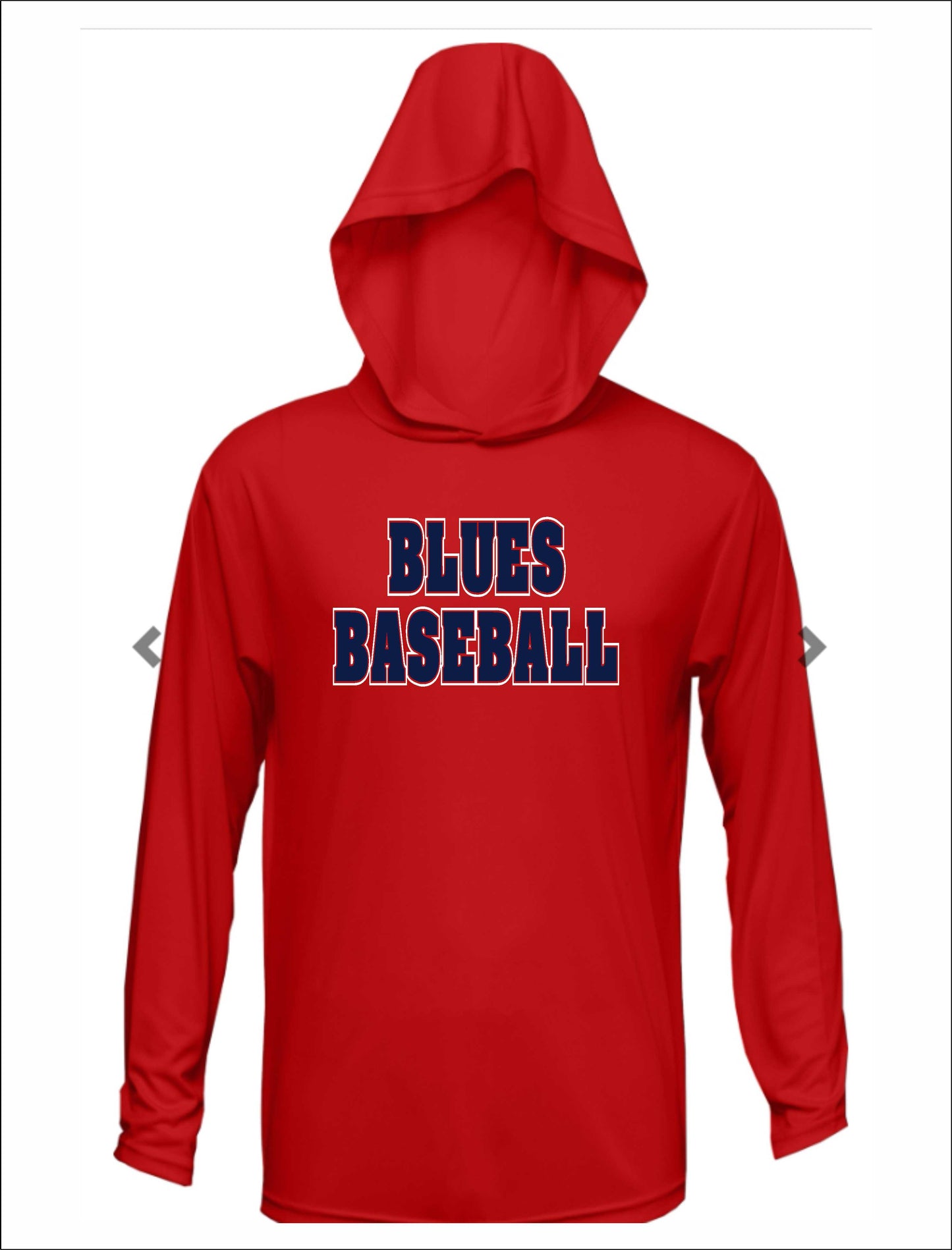 BLUES BASEBALL HOODED LONGSLEEVE DRI-FIT