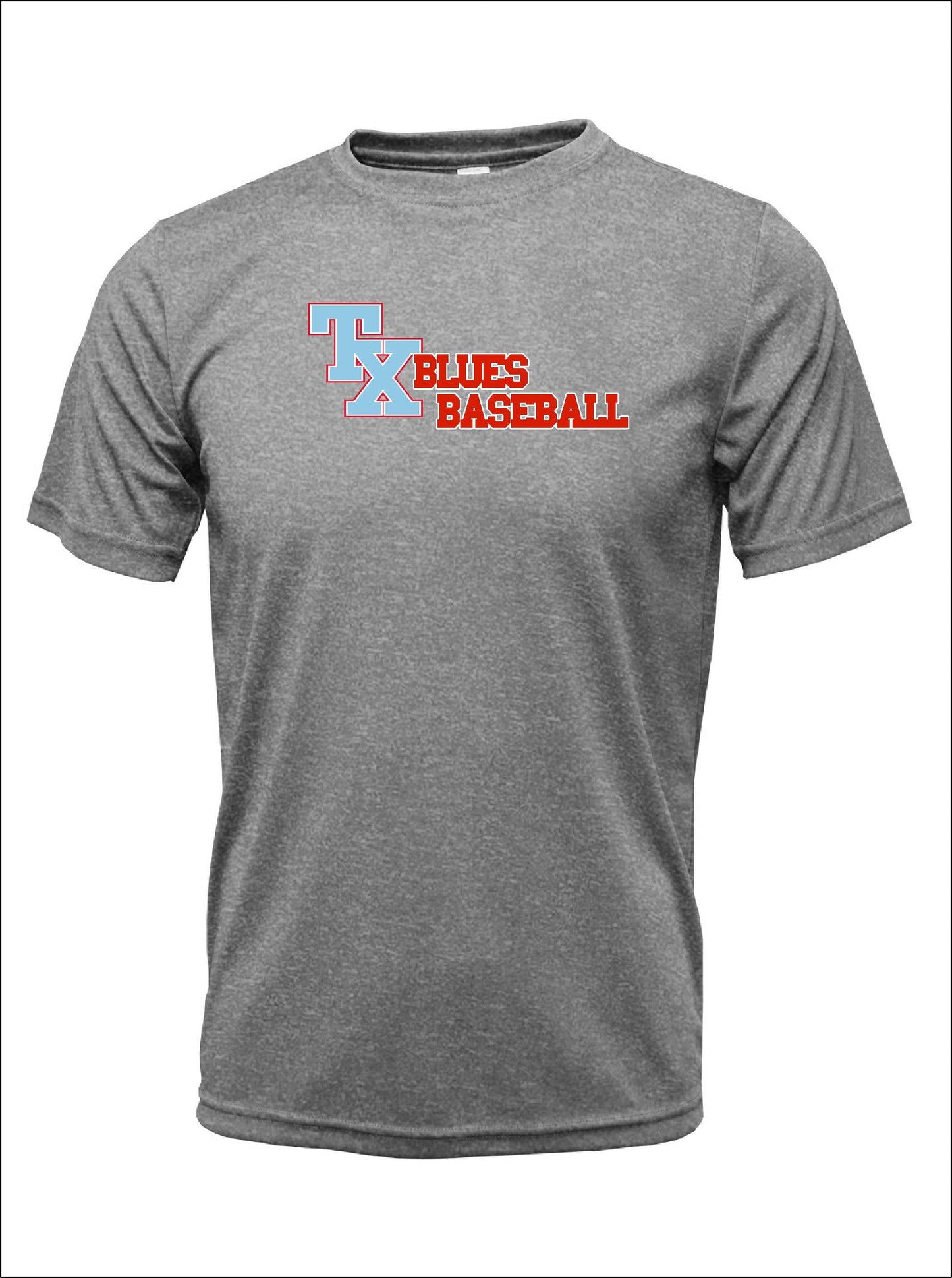 TX BLUES BASEBALL DRI-FIT TEE