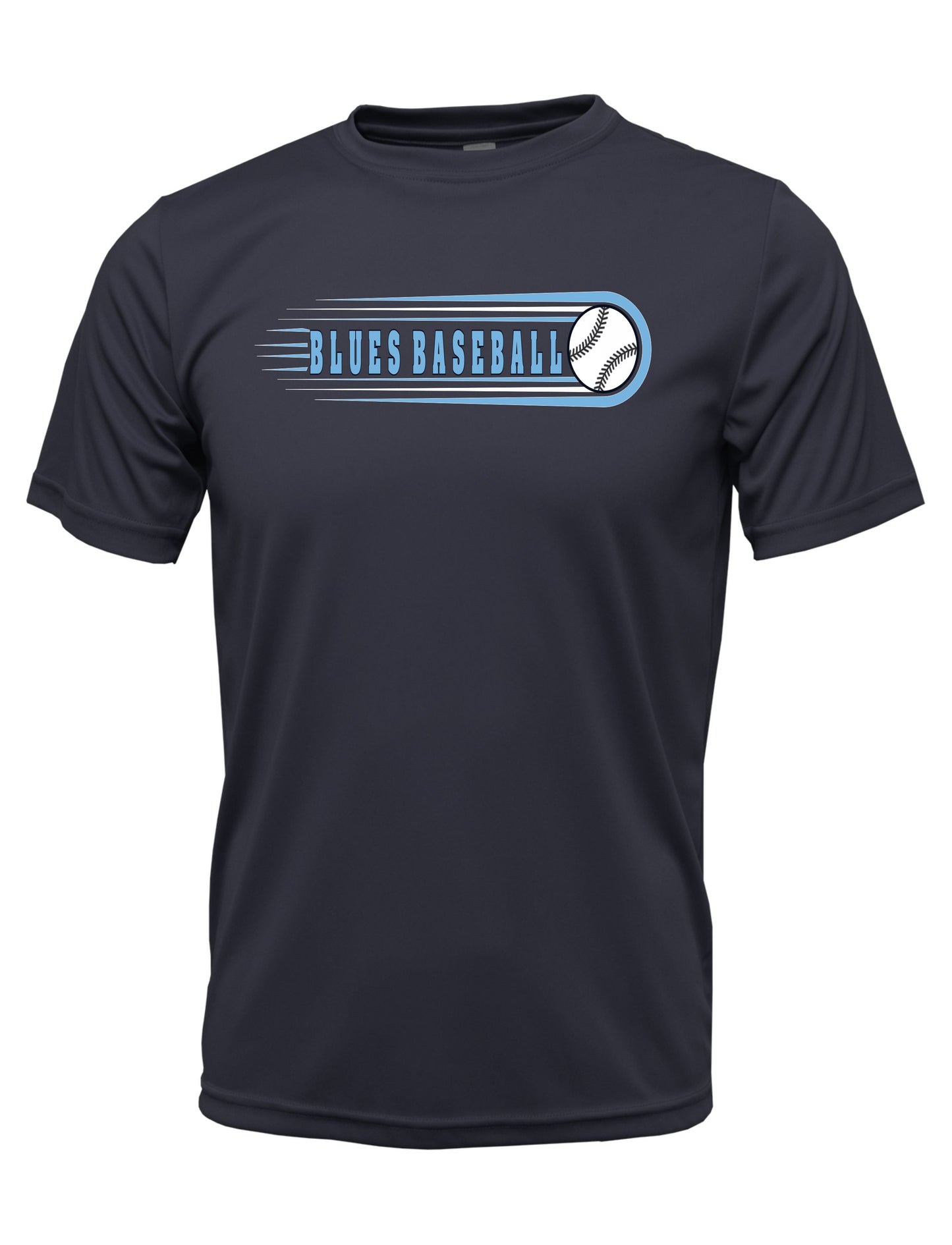 TX BLUES DRI-FIT BASEBALL TEE