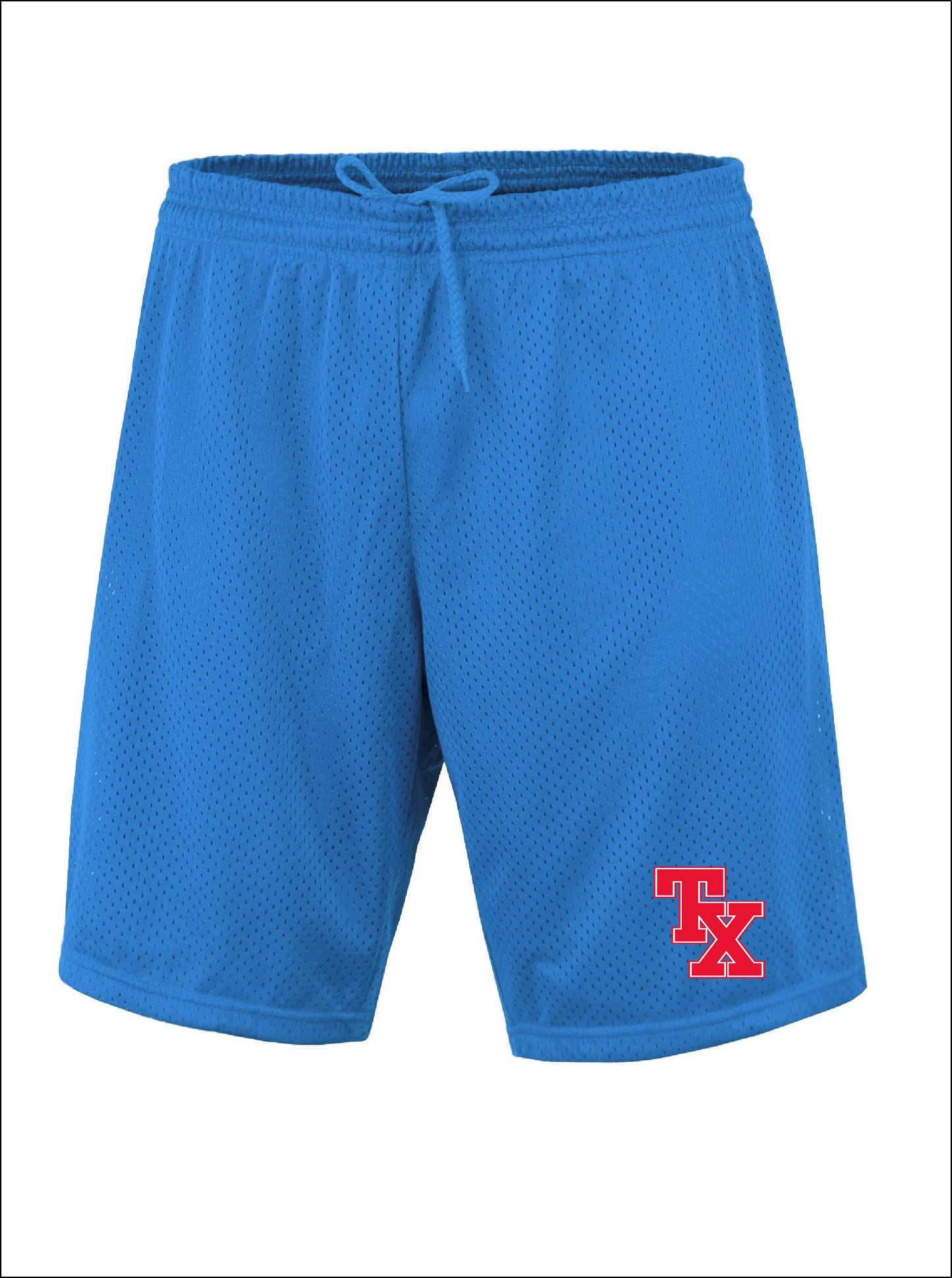 TX BLUES EMBROIDERED DRAWSTRING SHORTS