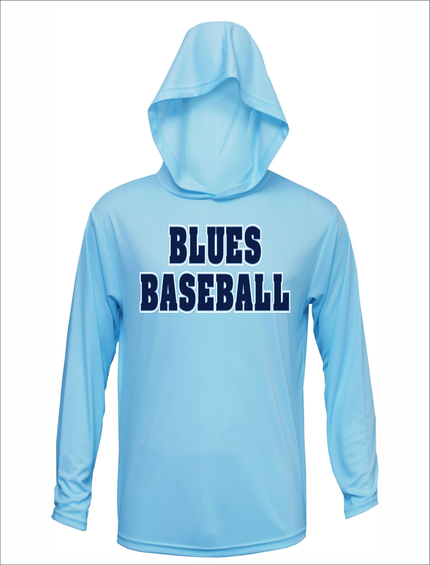 TX BLUES DRI-FIT TEE WITH HOOD