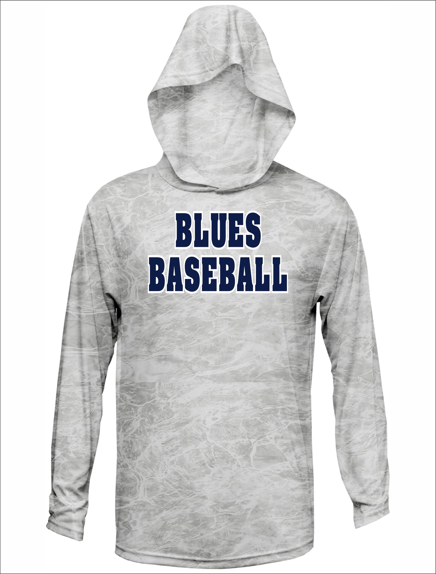 TX BLUES DRI-FIT TEE WITH HOOD