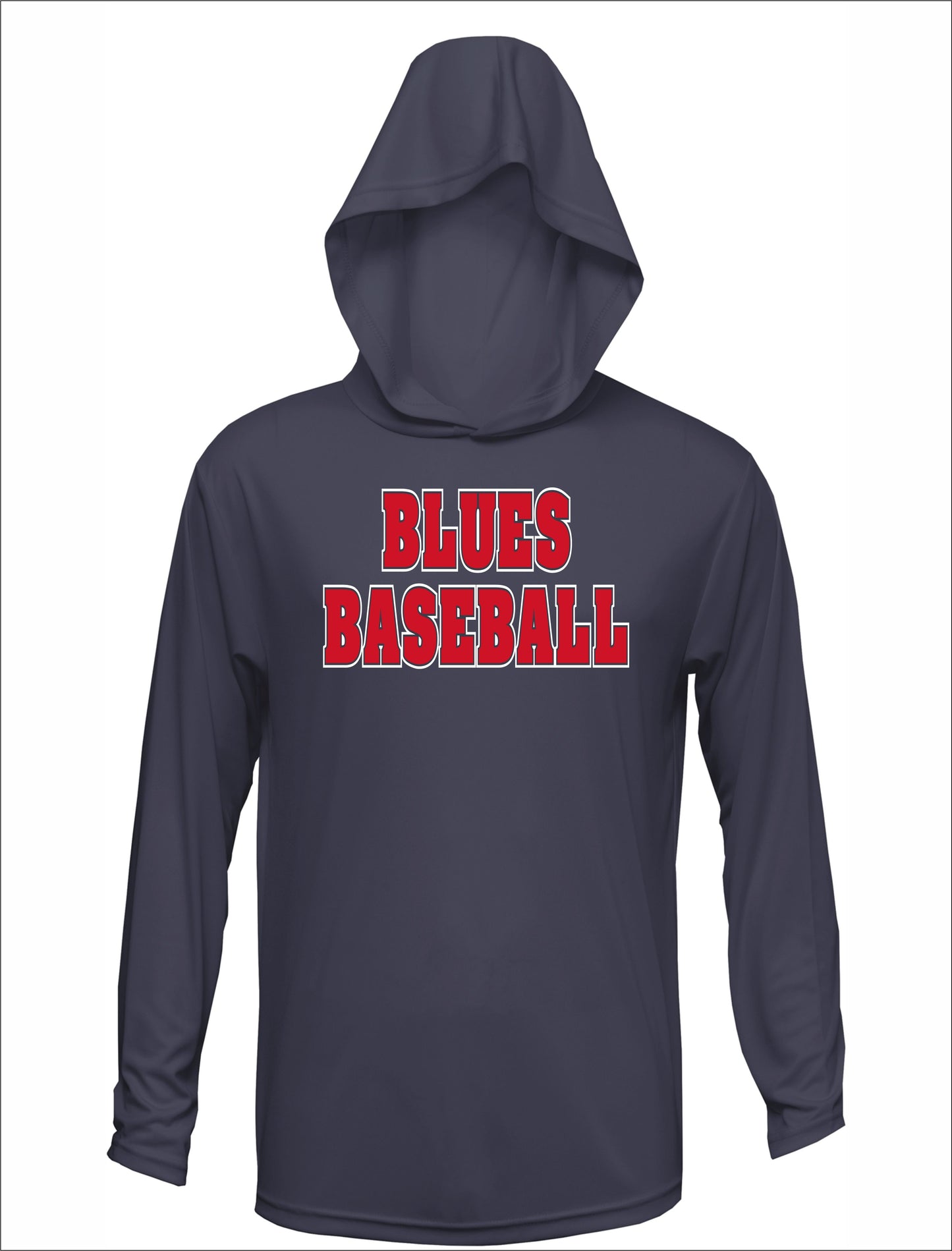 TX BLUES DRI-FIT TEE WITH HOOD