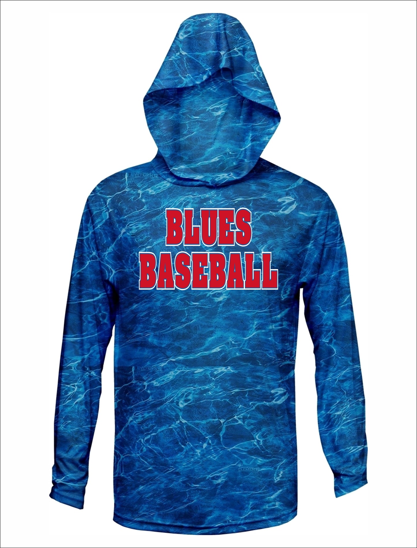 TX BLUES DRI-FIT TEE WITH HOOD