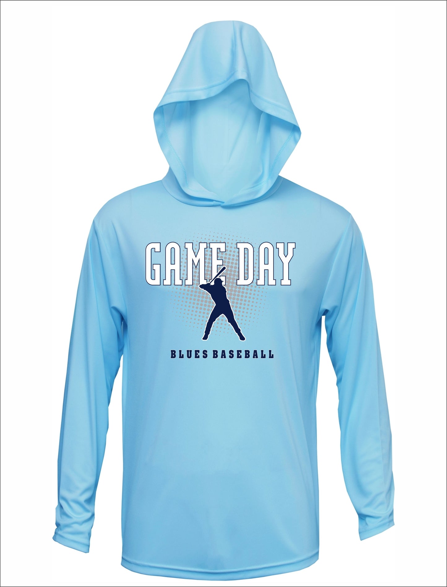 TX BLUES GAME DAY DRI-FIT TEE WITH HOOD