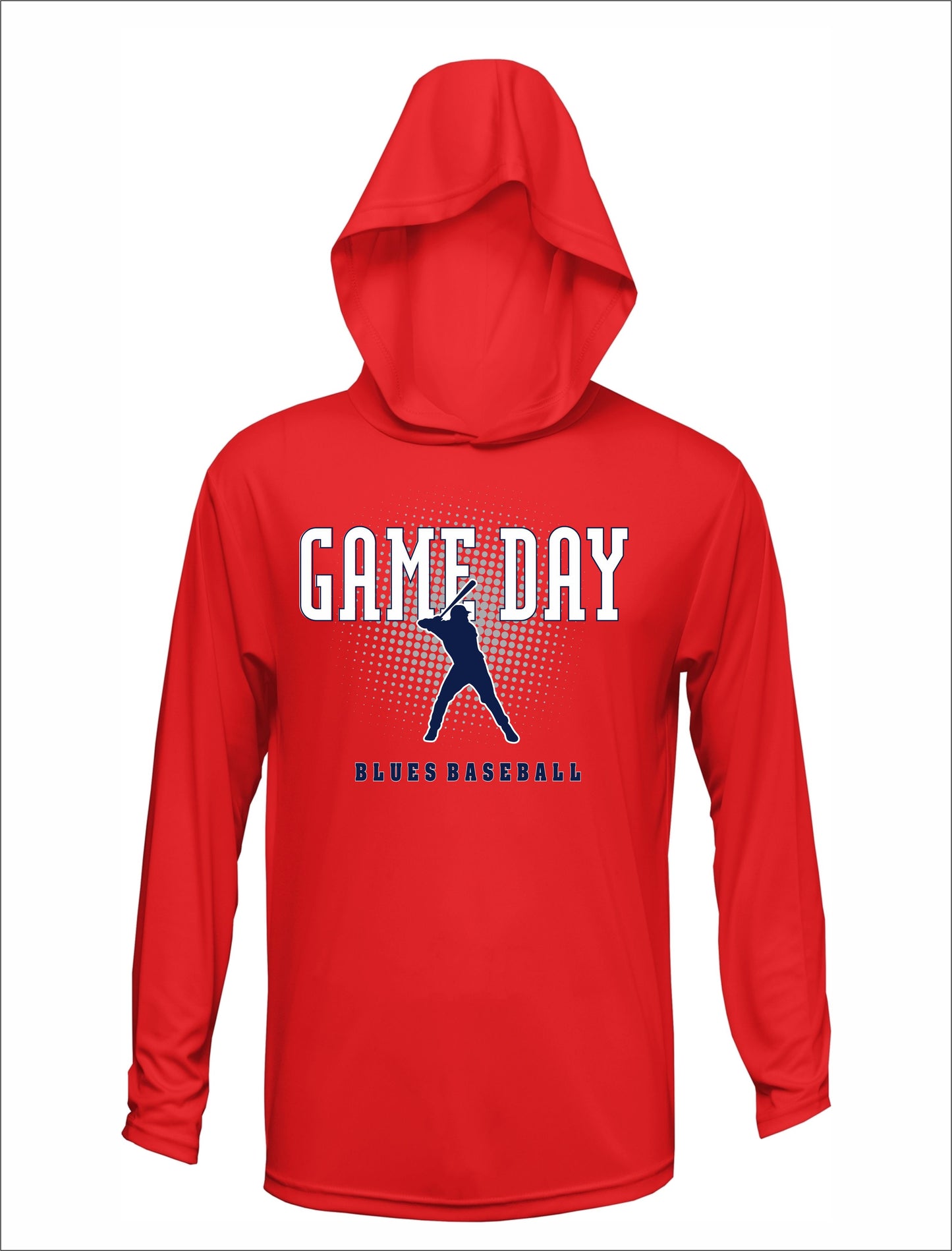 TX BLUES GAME DAY DRI-FIT TEE WITH HOOD