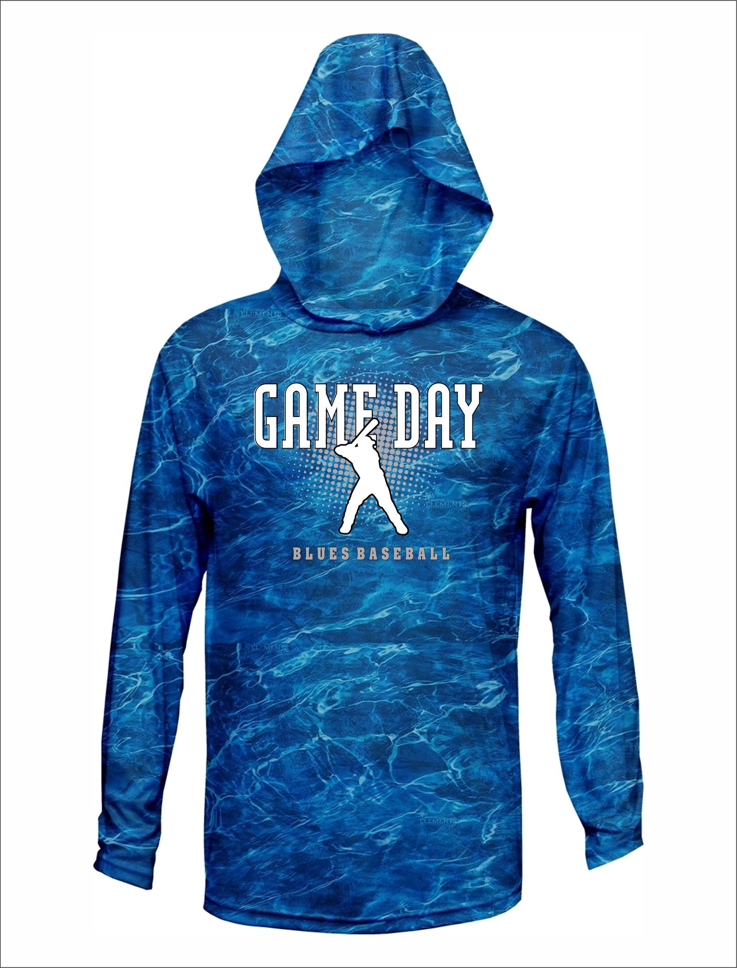 TX BLUES GAME DAY DRI-FIT TEE WITH HOOD