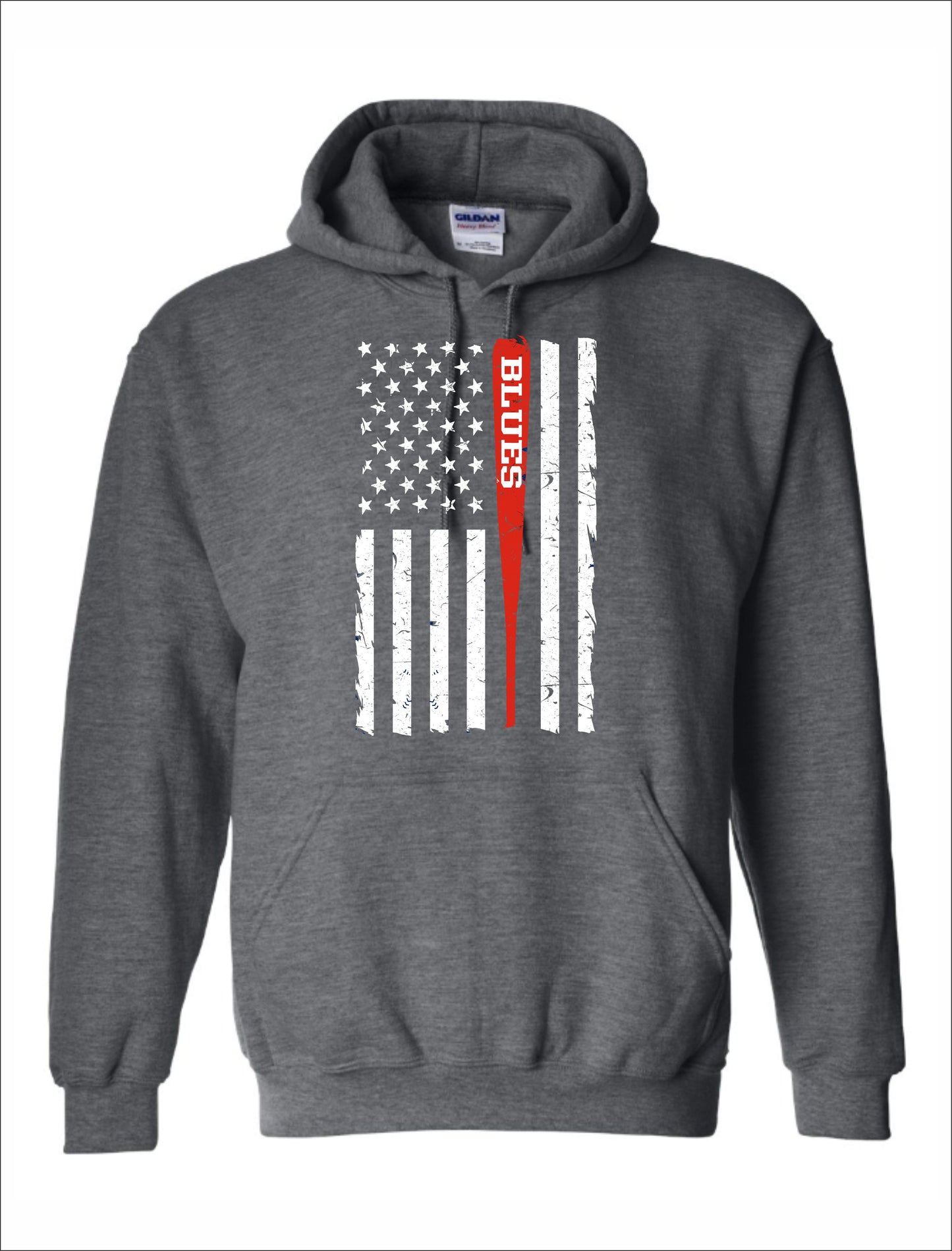 TX BLUES FLAG COTTON HOODIE