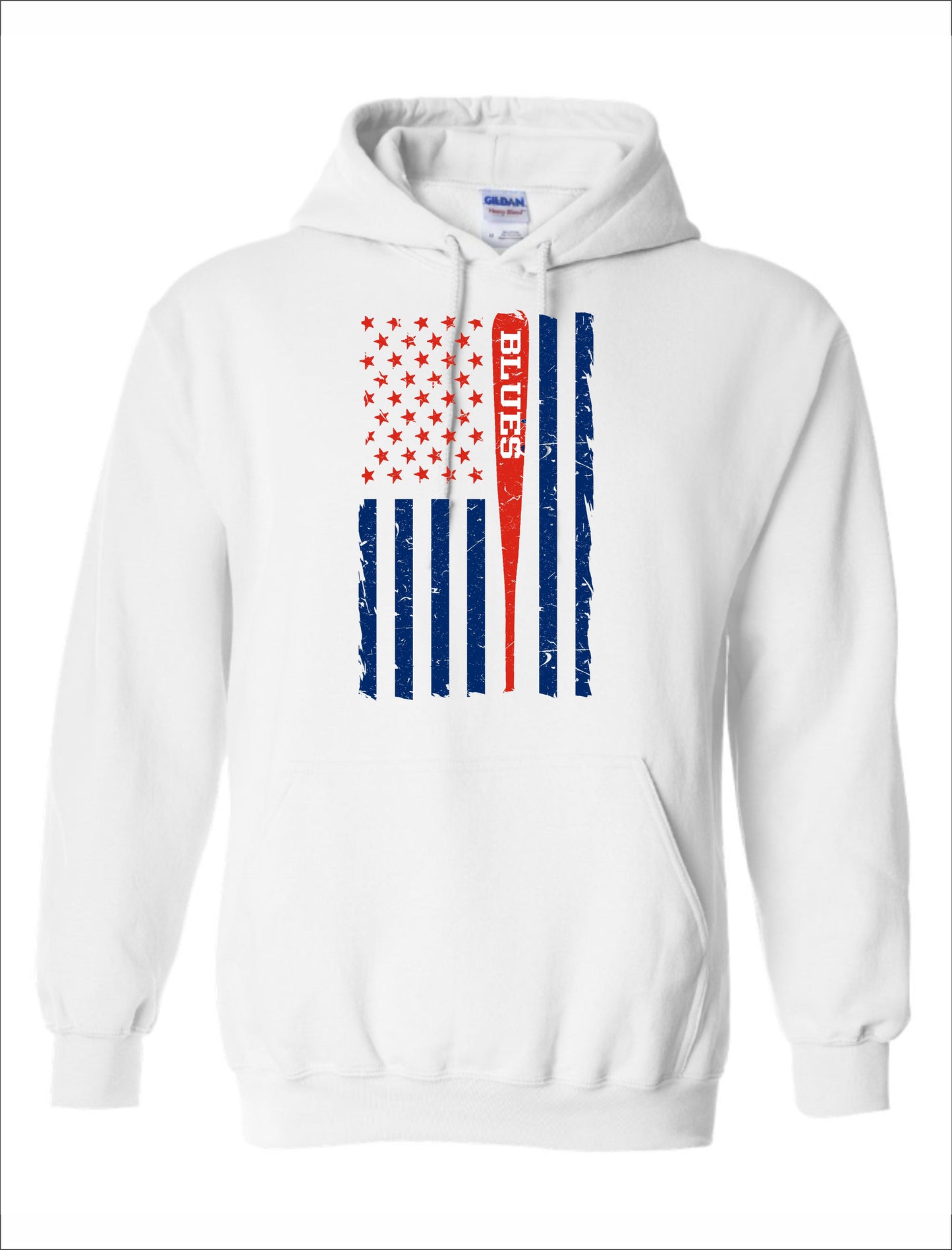 TX BLUES FLAG COTTON HOODIE