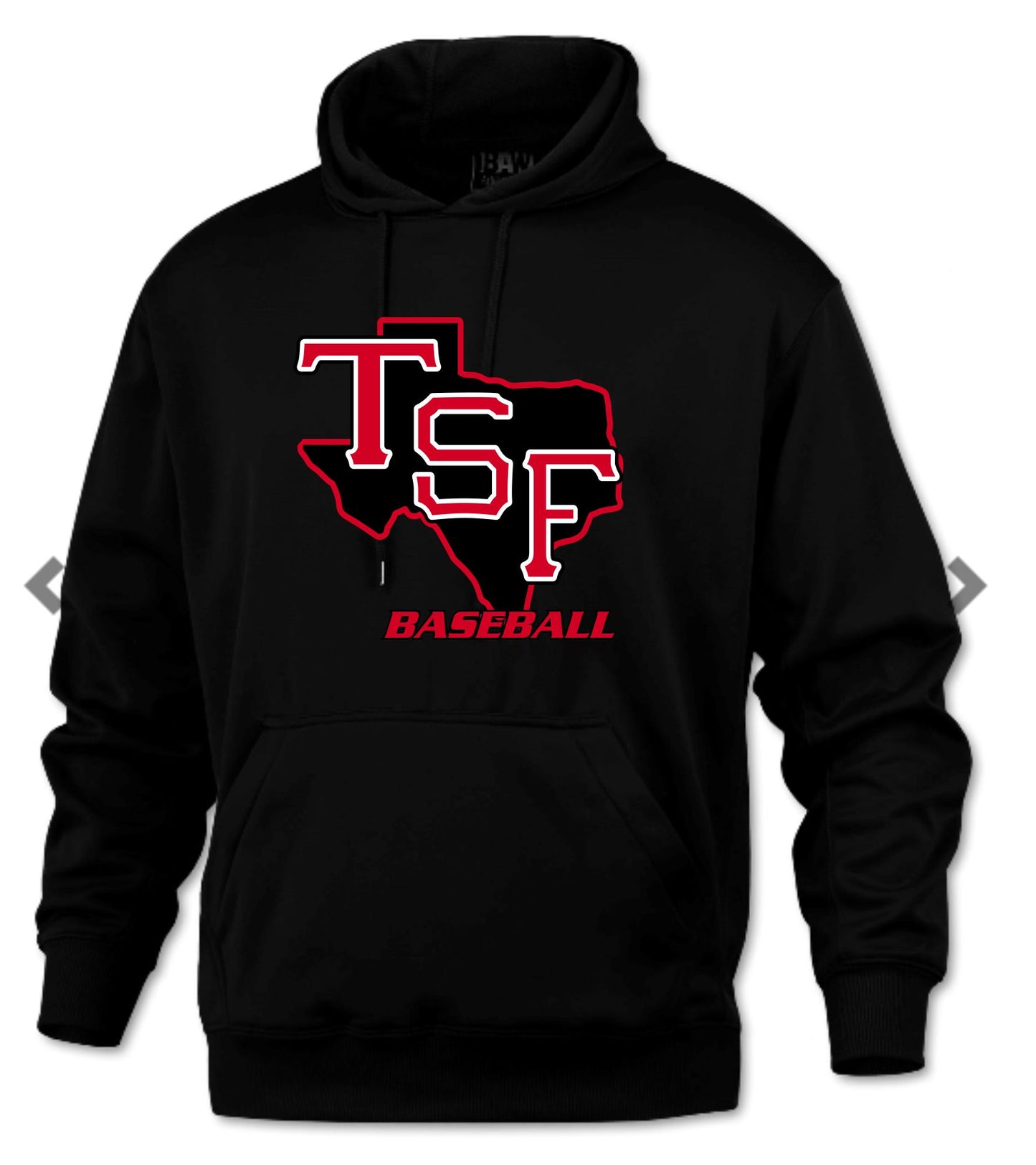 TSF BASEBALL GILDAN COTTON HOODIE BLACK