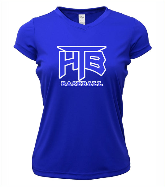 HTB Baseball Ladies Short Sleeve V-Neck Dri-Fit T-Shirt