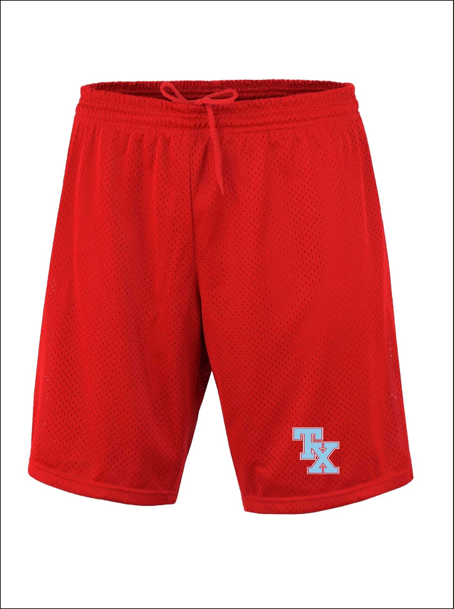 TX BLUES EMBROIDERED DRAWSTRING SHORTS