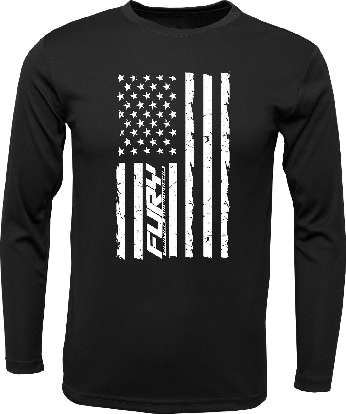 Fury Distressed Flag Dri-Fit Long-sleeve T-shirt