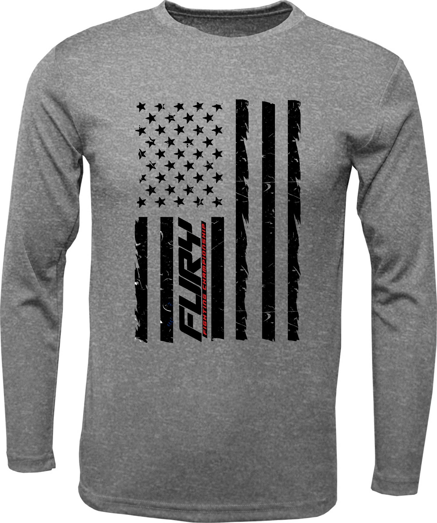 Fury Distressed Flag Dri-Fit Long-sleeve T-shirt