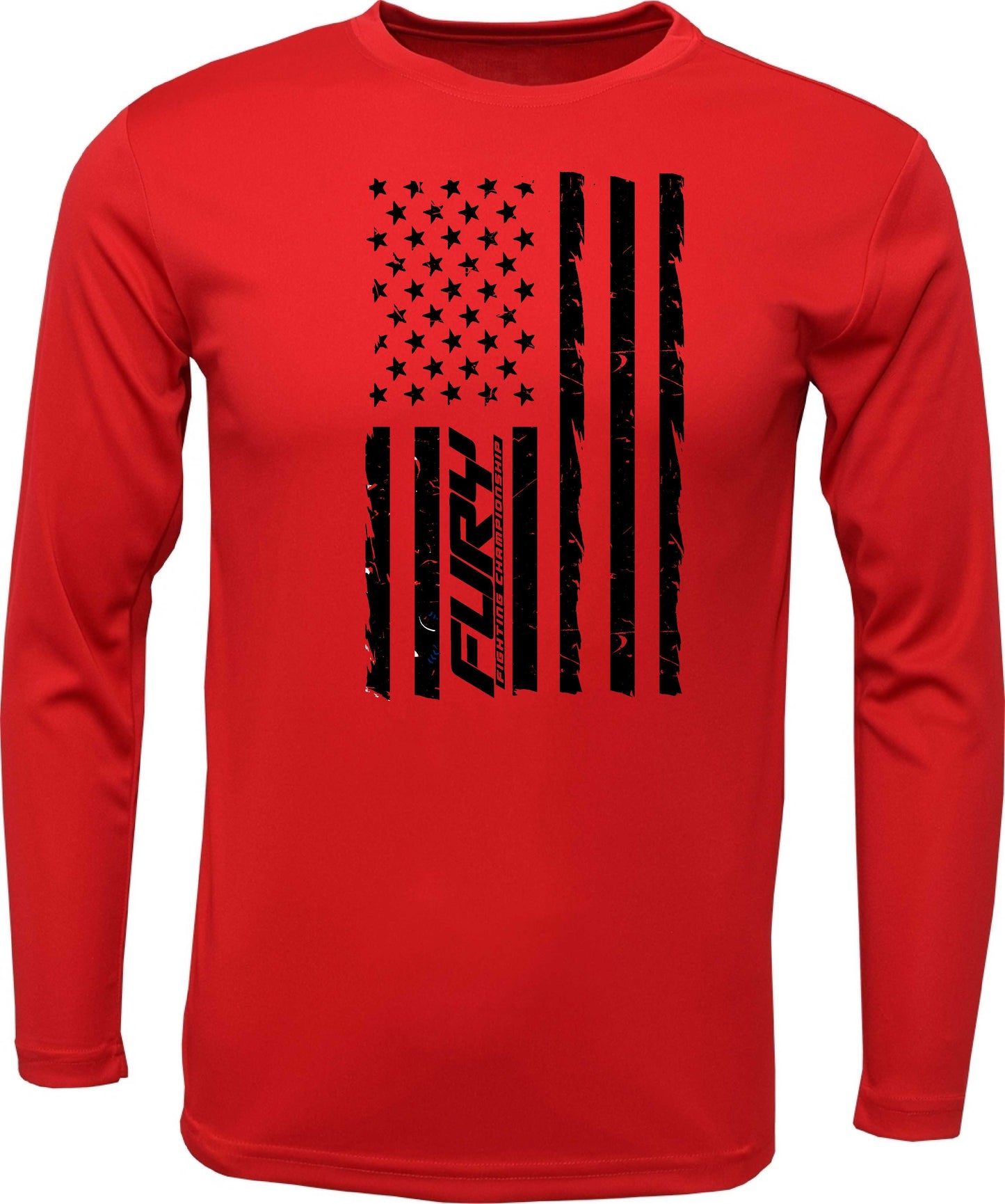 Fury Distressed Flag Dri-Fit Long-sleeve T-shirt