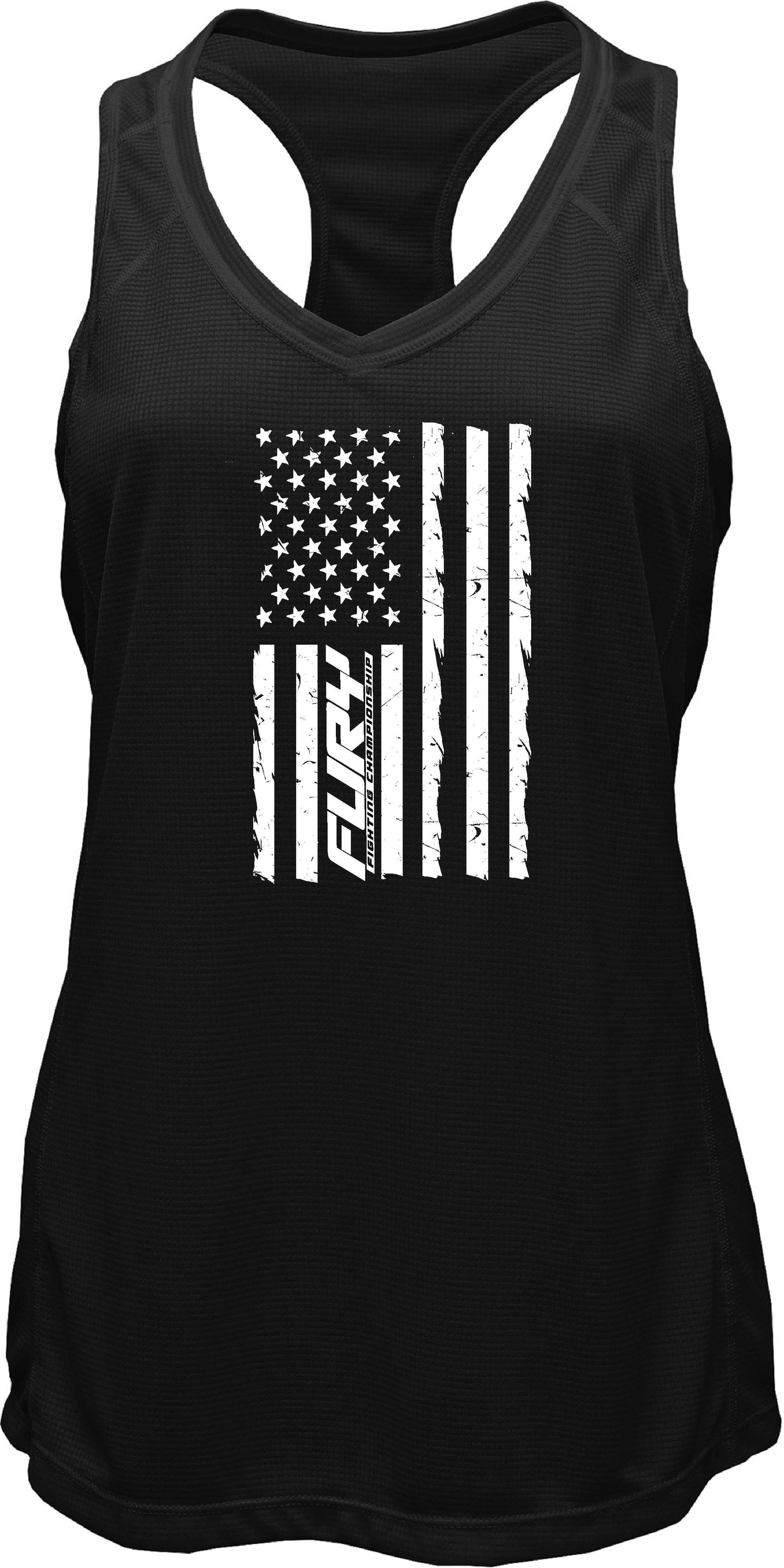 Fury Distressed Flag Racerback Tank Top
