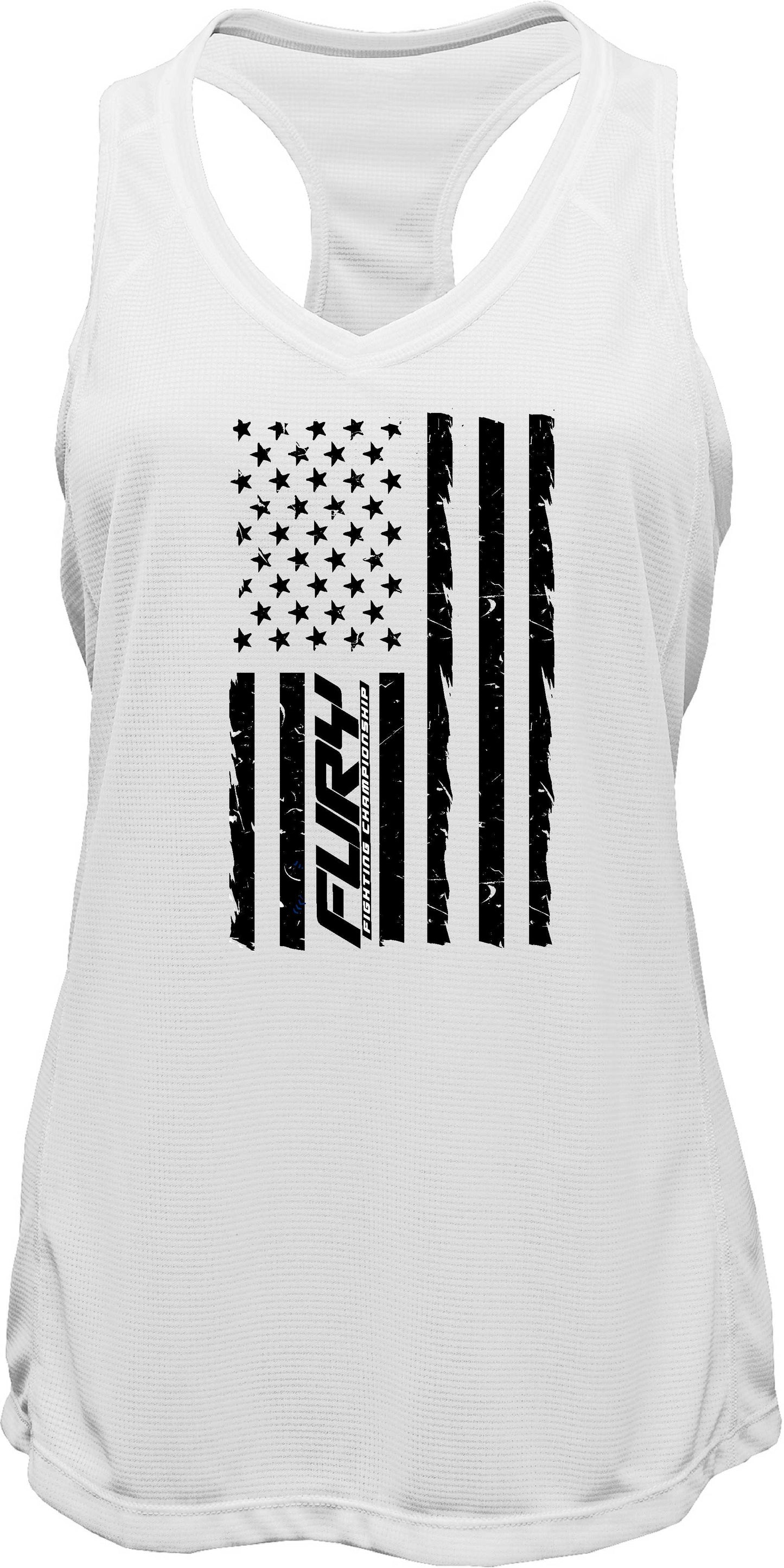 Fury Distressed Flag Racerback Tank Top