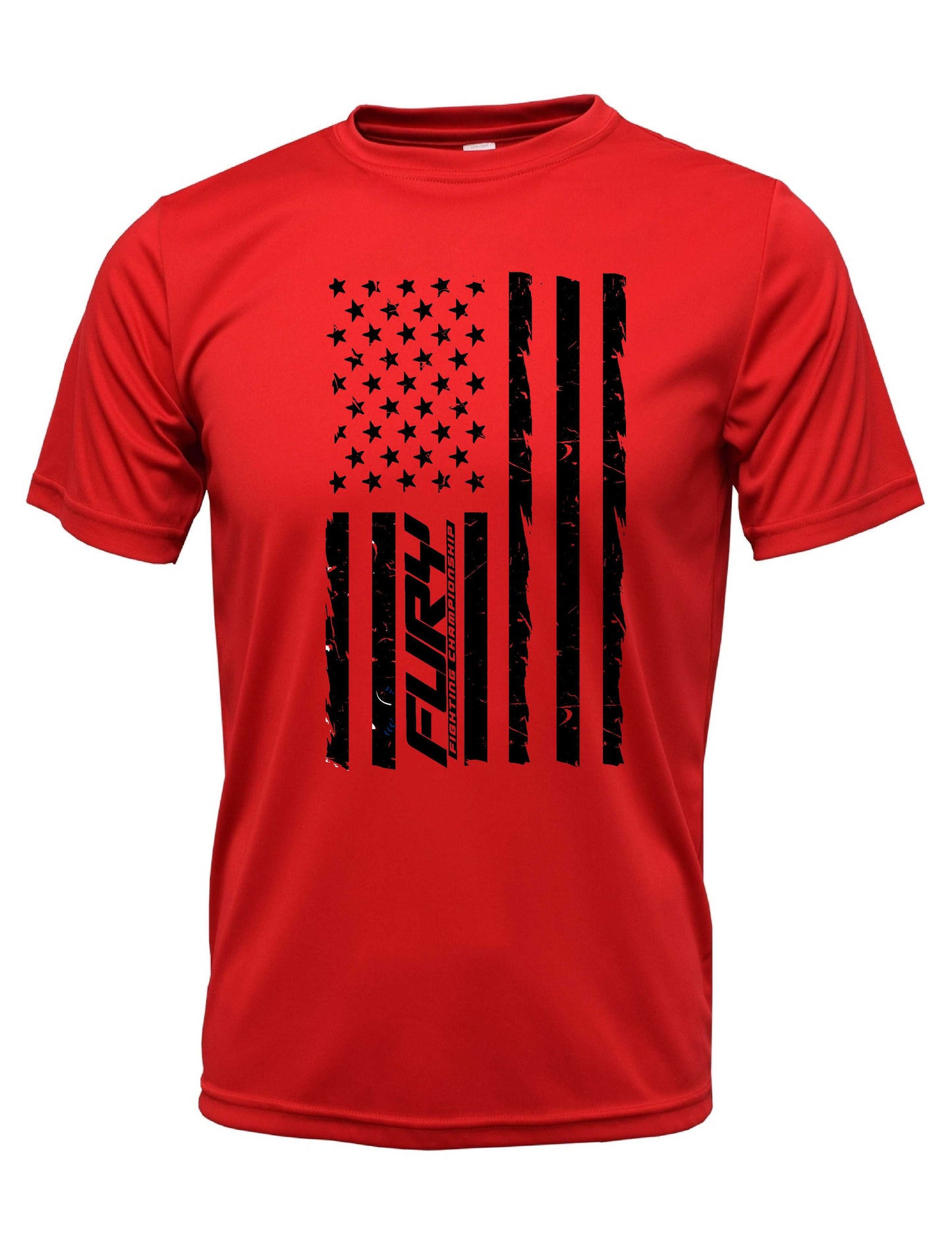 Fury Distressed Flag Cotton Blend T-shirt
