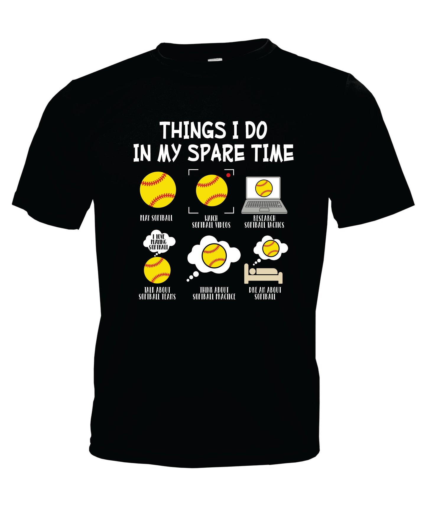 Things I Do Spare Time Short Sleeve Cotton T-Shirt