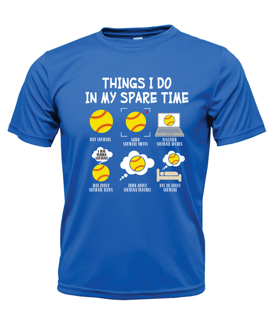 Things I Do Spare Time Short Sleeve Cotton T-Shirt