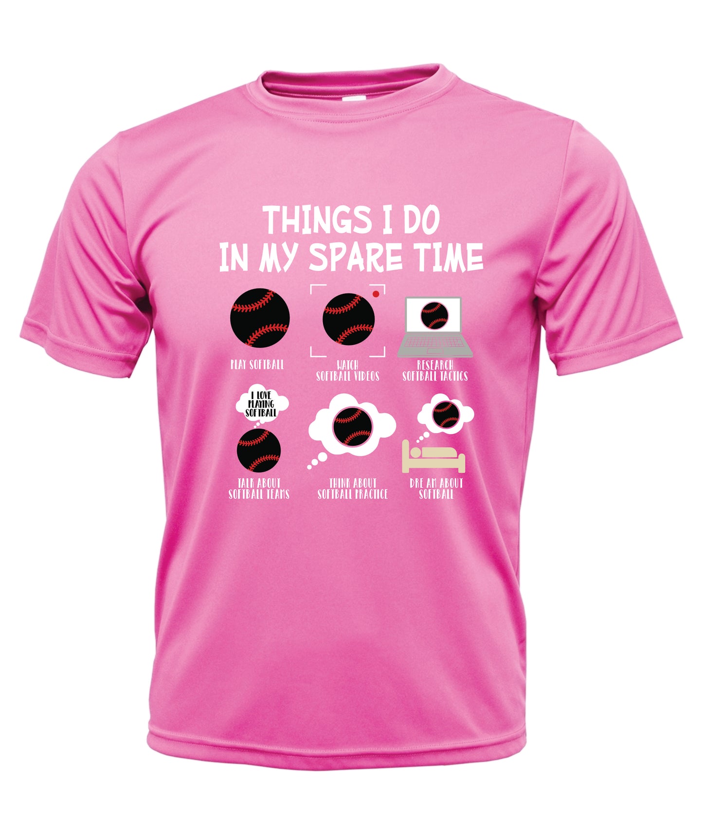 Things I Do Spare Time Short Sleeve Dri-fit T-Shirt